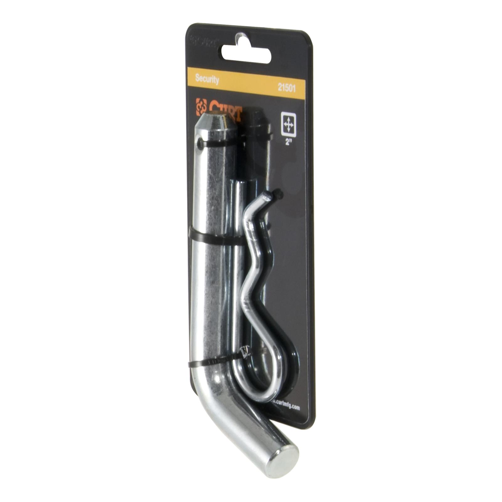 CURT Receiver Pins and Clips 21501 Hitch Pin, 5/8 in. Diameter, Steel, Zinc Plated, Kit thumbnail 3