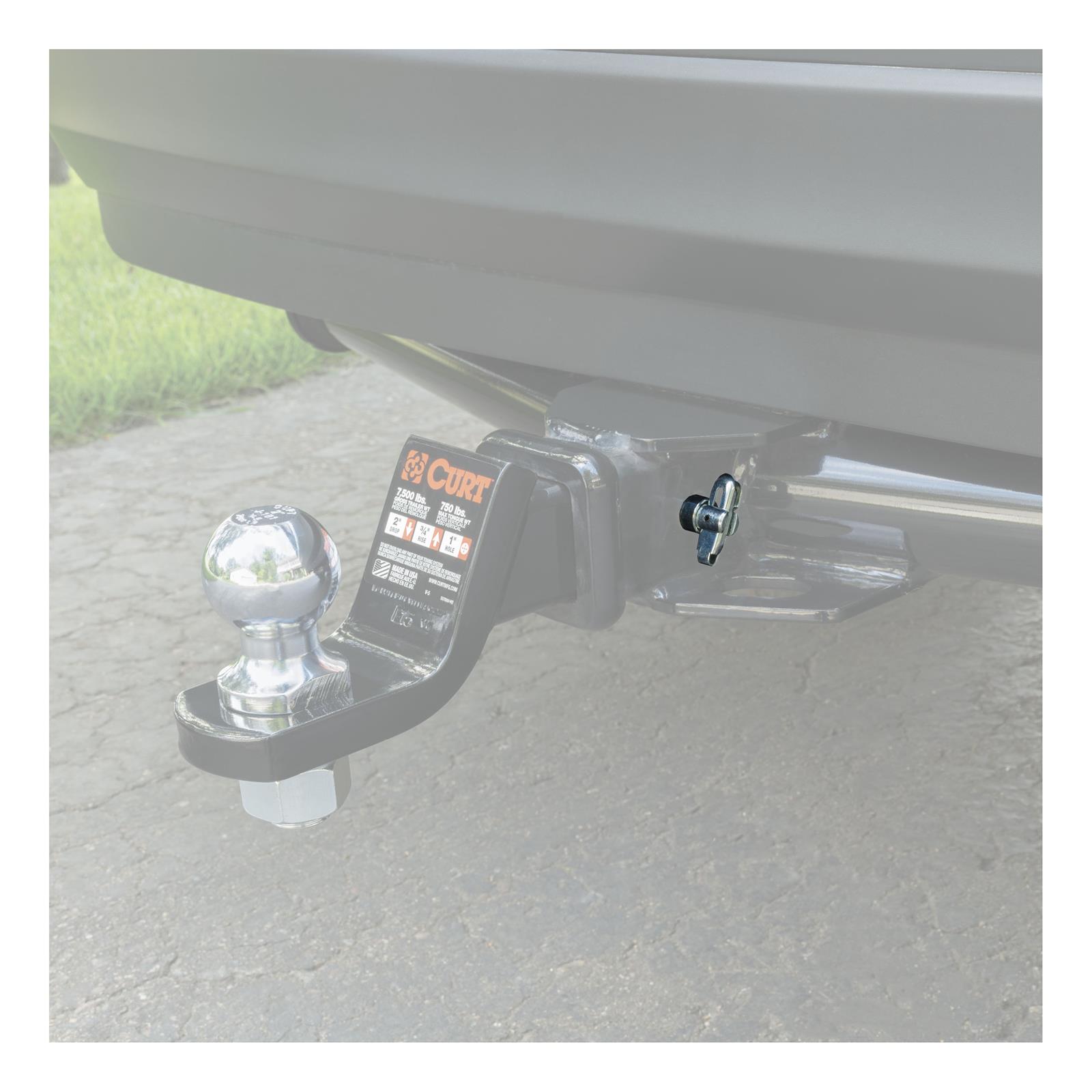 CURT Receiver Pins and Clips 21561 Hitch Pin, 0.500 in. Diameter with Swivel, Includes 0.625 in. Adapter, Fits 1.250 in. or 2.000 in. Tubes, Steel, Zinc Plated, Each thumbnail 5