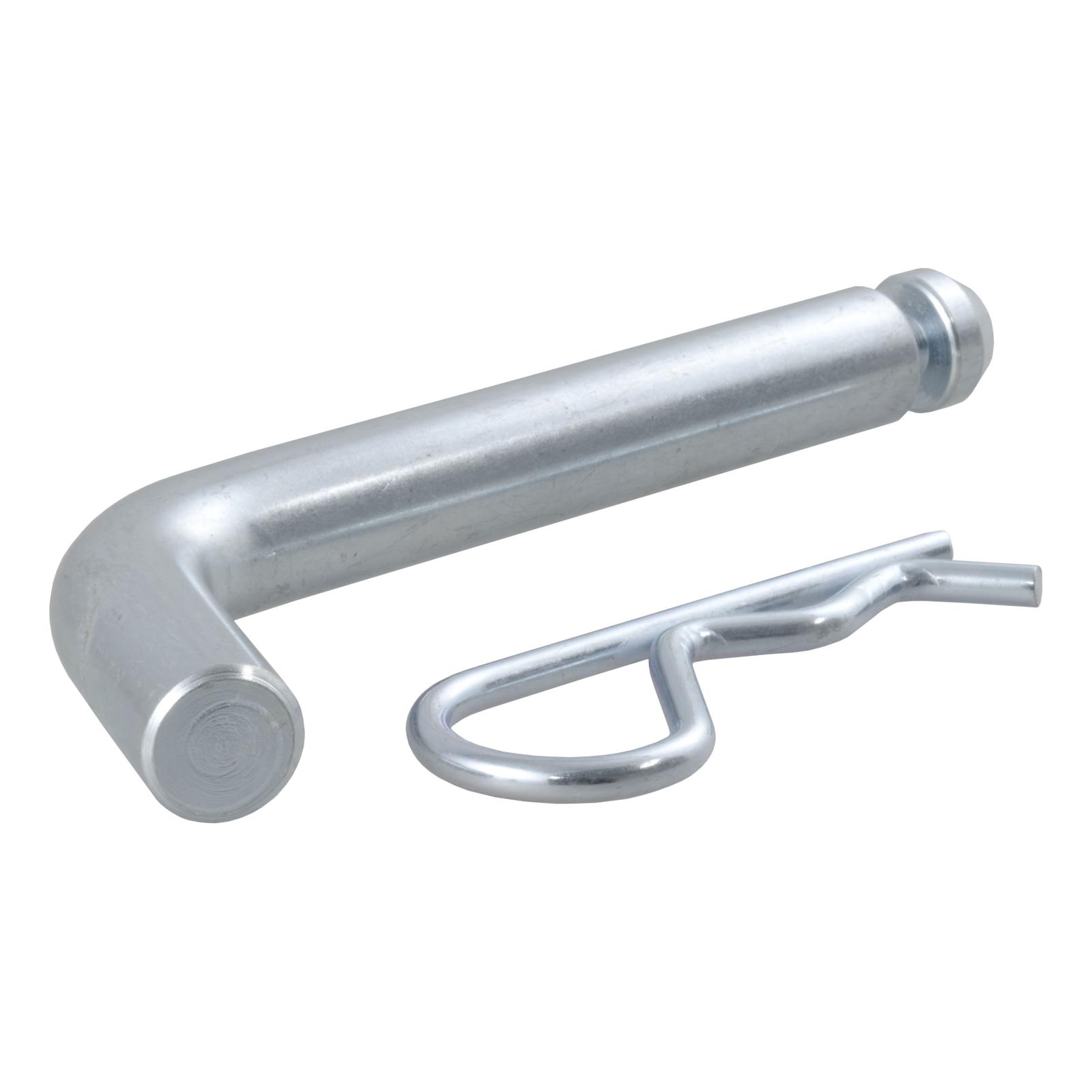 CURT Receiver Pins and Clips 21582 Hitch Pin, Long Pin Design, 0.625 in. Diameter, Steel, Zinc Finish, Clip, Kit