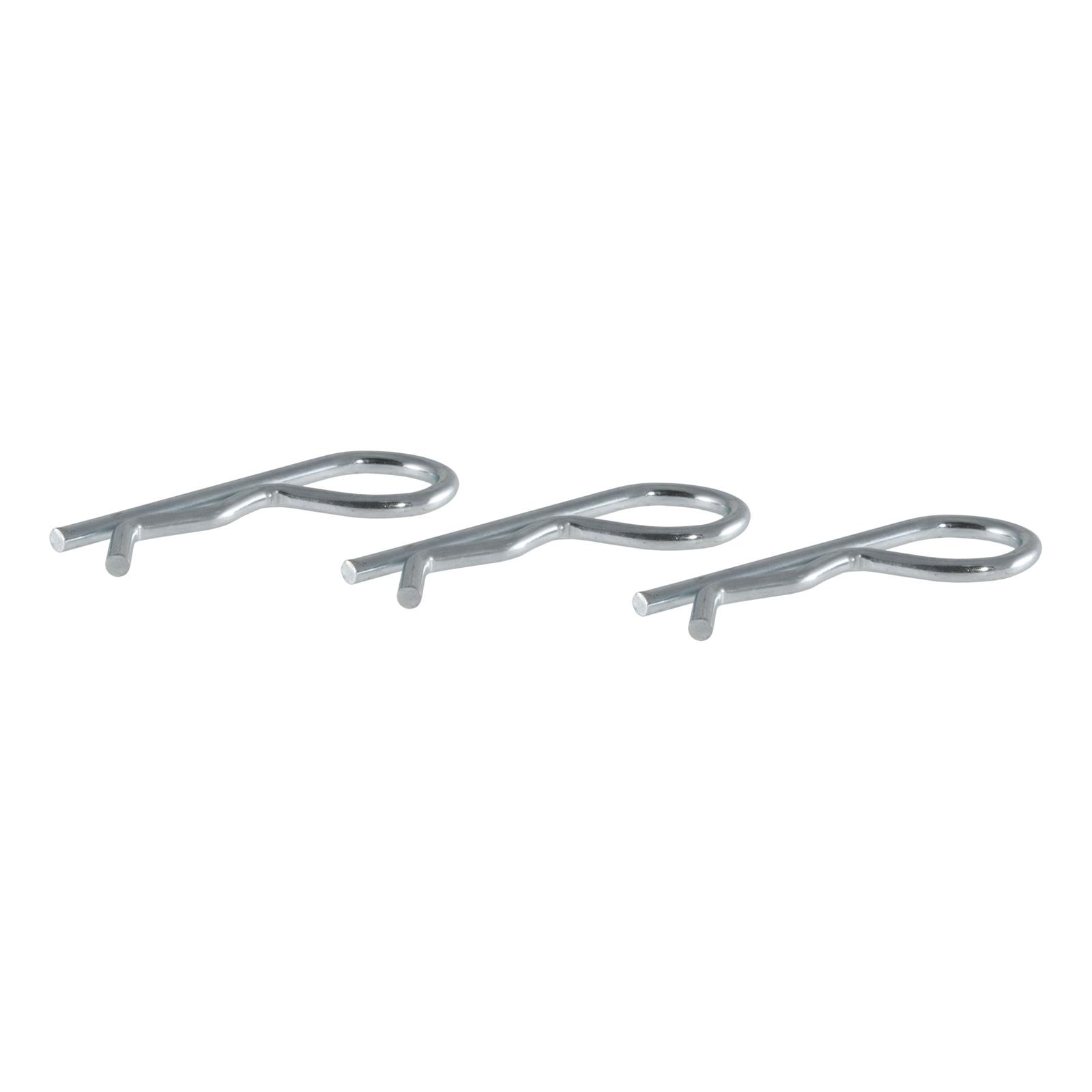 CURT Hitch Pin Clips 21602 Hair Pins, Clips, Fits 1/2 in. or 5/8 in. Pins, Steel, Zinc Plated, Set of 3 thumbnail 2