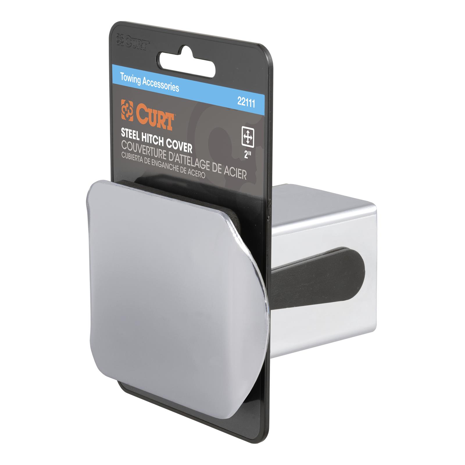 CURT Hitch Tube Covers 22111 Receiver Cover, 2 in. x 2 in., Chrome thumbnail 4