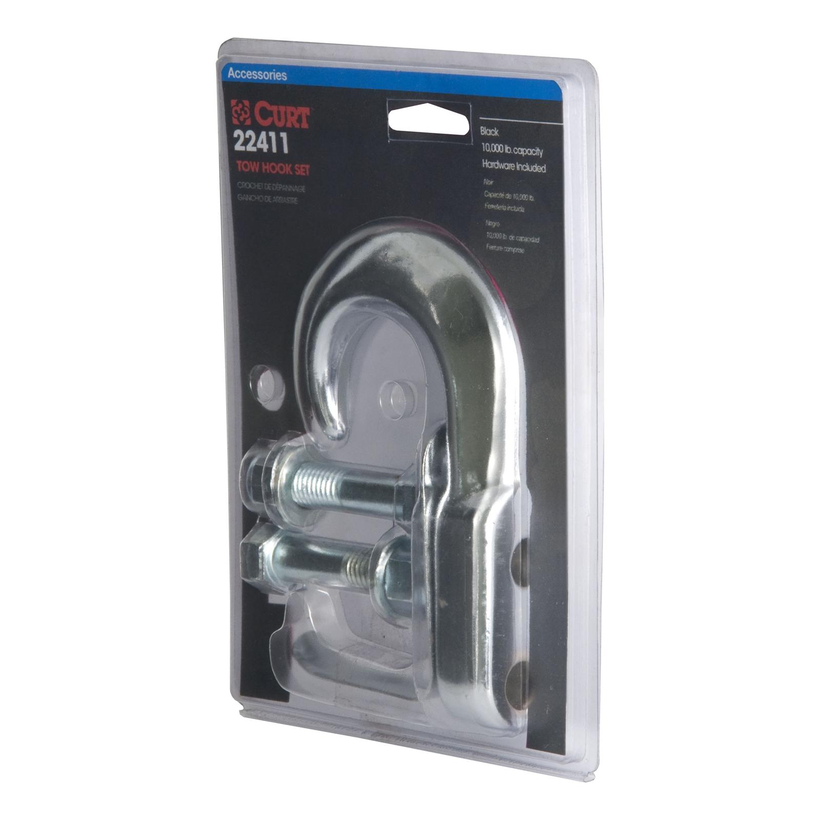 CURT Tow Hooks 22401 Hook, Chrome, with Hardware thumbnail 3