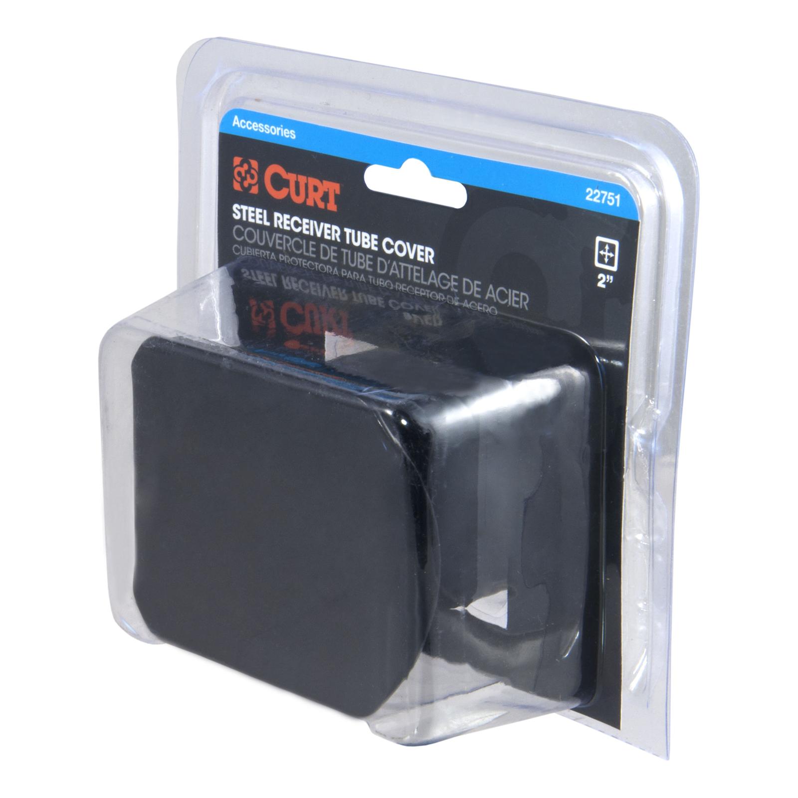 CURT Hitch Tube Covers 22751 Receiver Cover, Steel, Black, 2 in. Size, Each thumbnail 3