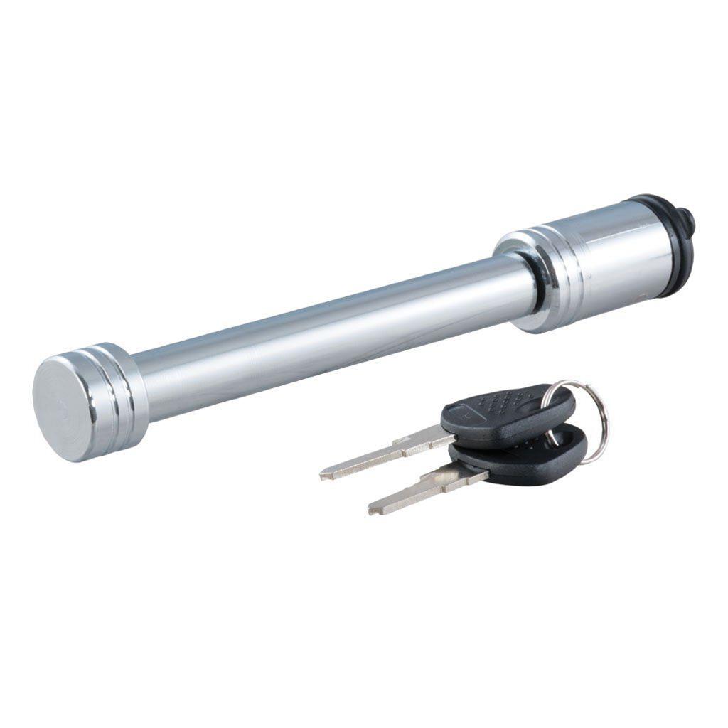 CURT Receiver Pins and Clips 23025 Hitch Lock, Straight Pin, Steel, Chrome, 0.625 in. Diameter, Locking Keys, Each thumbnail 3
