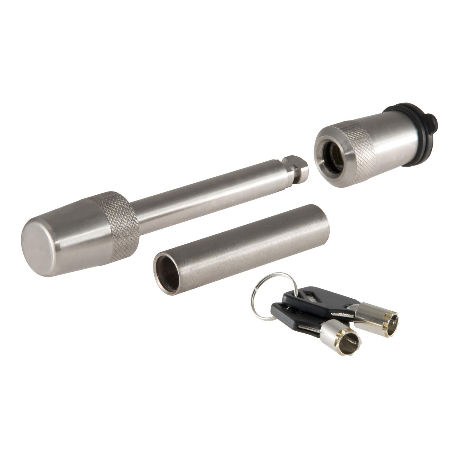 CURT Receiver Locks 23580 Hitch Lock, 1/2 in. Pin, 5/8 in. Adapter Sleeve, Stainless, 2 Keys, 1.25-2 in. Receiver, Each thumbnail 3