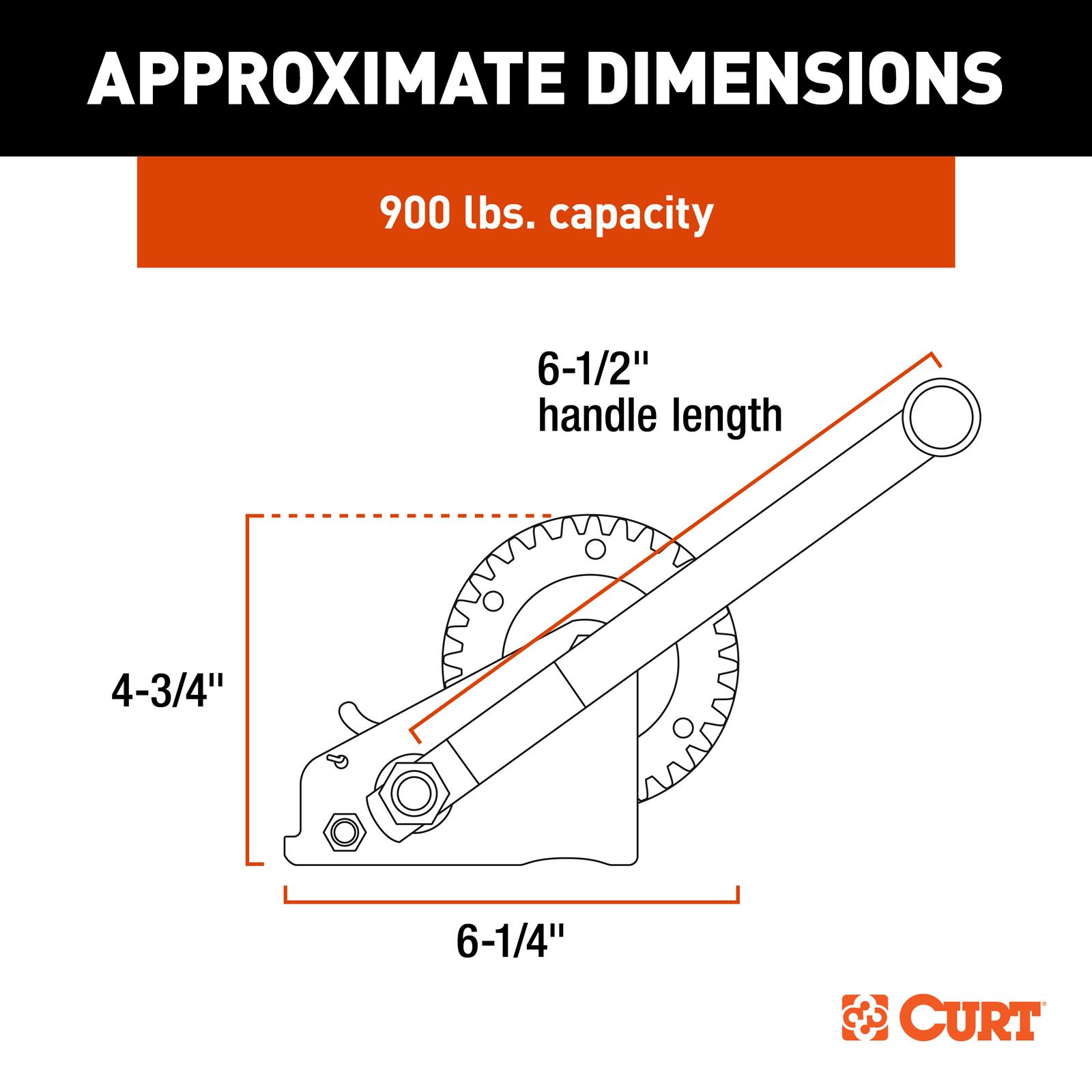 Curt Manufacturing Hand Winches 25002 Trailer Winch thumbnail 2