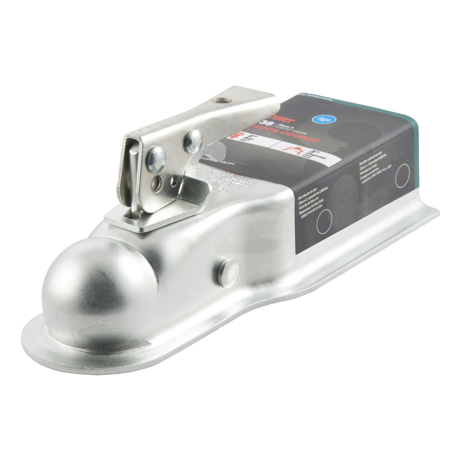 CURT Posi-Lock Couplers 25138 Trailer Coupler, Posi-Lock, 2 in. Ball, 500 lb. Tongue Weight, 3,500 lb. Gross Load Capacity, Steel, Each thumbnail 2