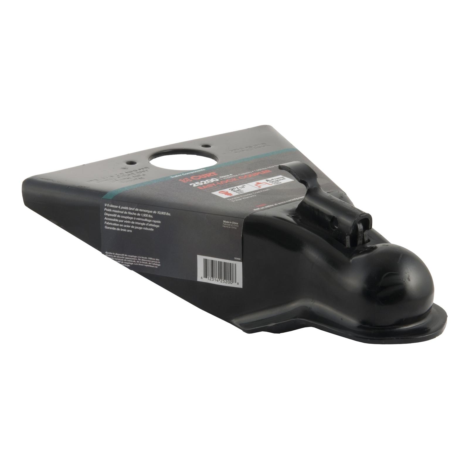 CURT A-Frame Couplers 25200 Trailer Coupler, A-Frame, Easy-lock Latch Style, Steel, Black, 700 lbs. Tongue Weight, 10,000 lbs. Gross Load thumbnail 2