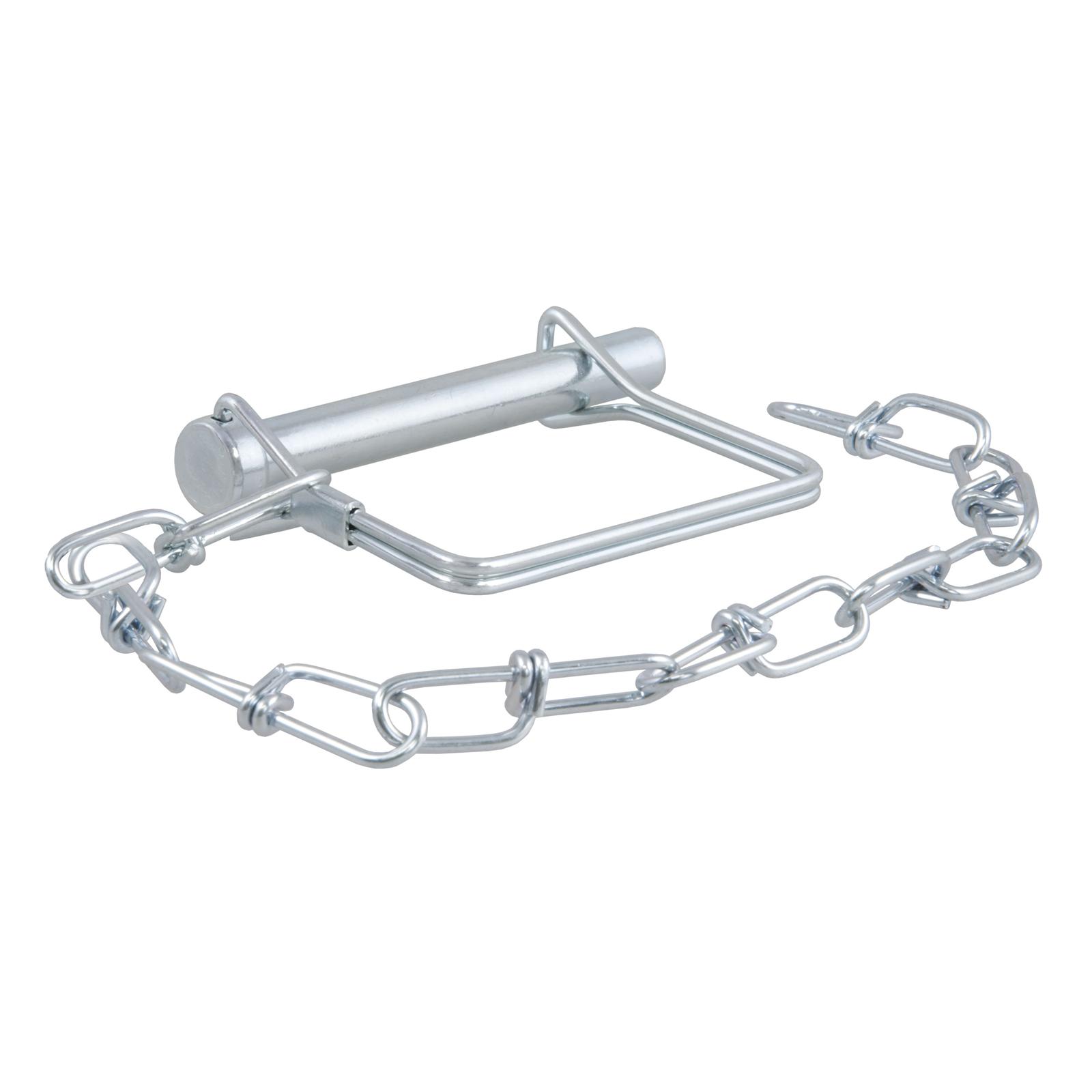 CURT Coupler Safety Pins 28000 Trailer Pin, 3/8 in. Diameter, Steel, Zinc Finish, Each