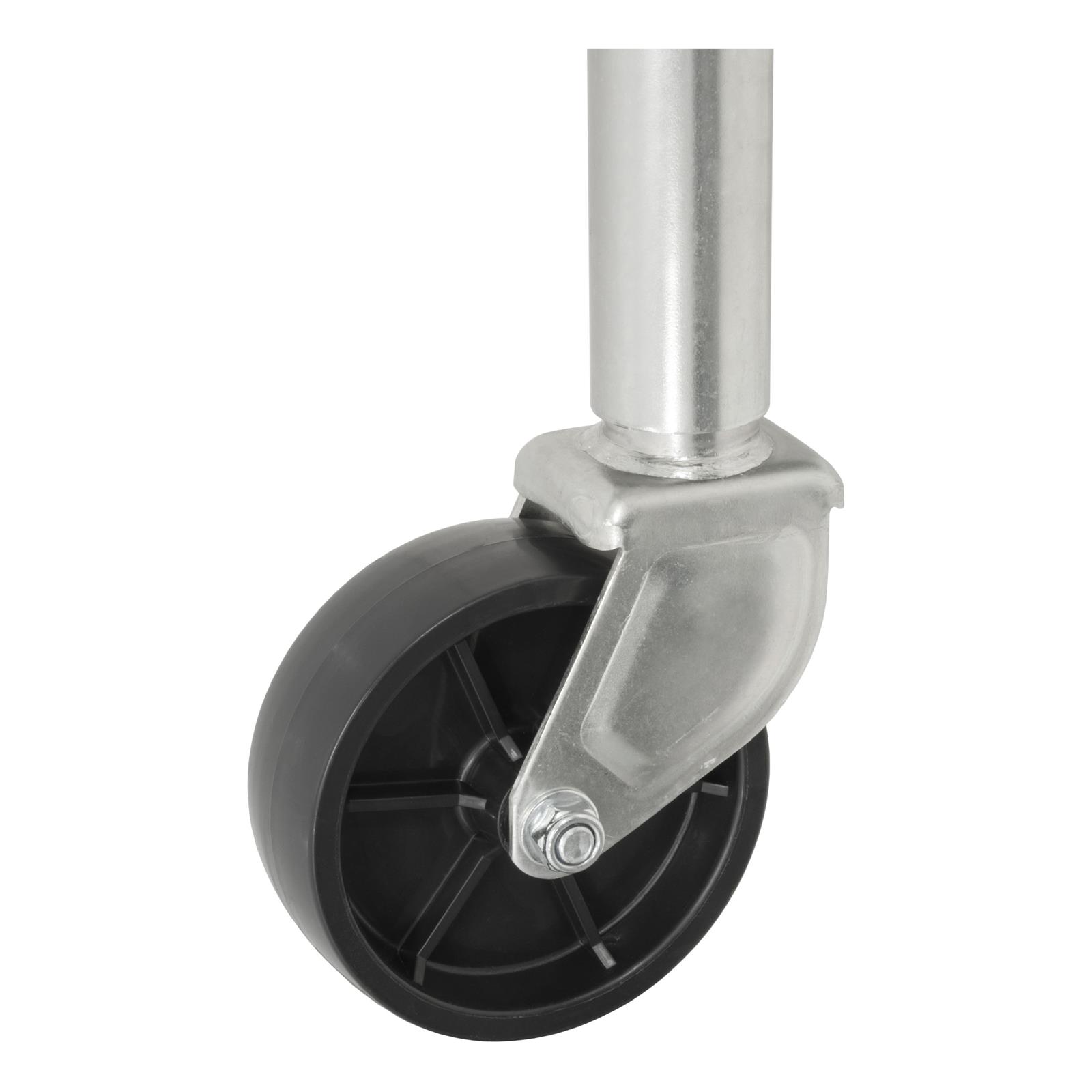 CURT Marine Trailer Jacks 28112 Jack, Marine, 1,200 lb. Capacity, 10 in. Travel, Steel, Zinc, Single Caster, Swivel, Each thumbnail 4