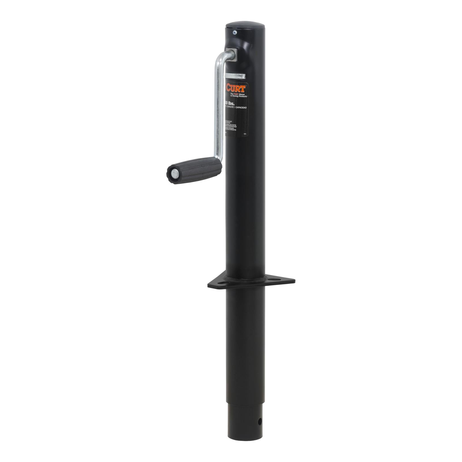 CURT A-Frame Jacks 28204 Trailer Jack, A-Frame, 2,000 lb. Capacity, 14.5 in. Travel, Steel, Painted, Side Wind, Each