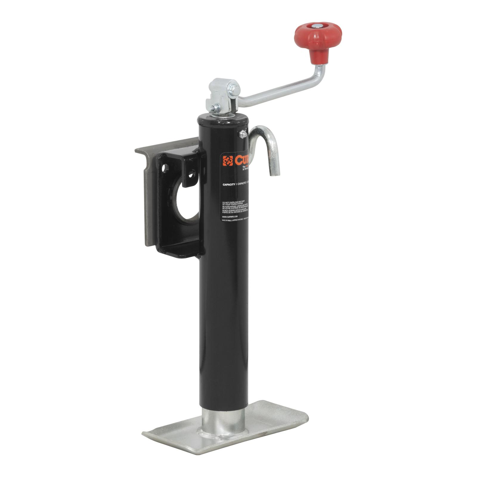 CURT Bracket Mount Swivel Jacks 28300 Trailer Jack, Swivel, 2,000 lb. Capacity, 10 in. Travel, Steel, Black, Top Wind, Each thumbnail 5