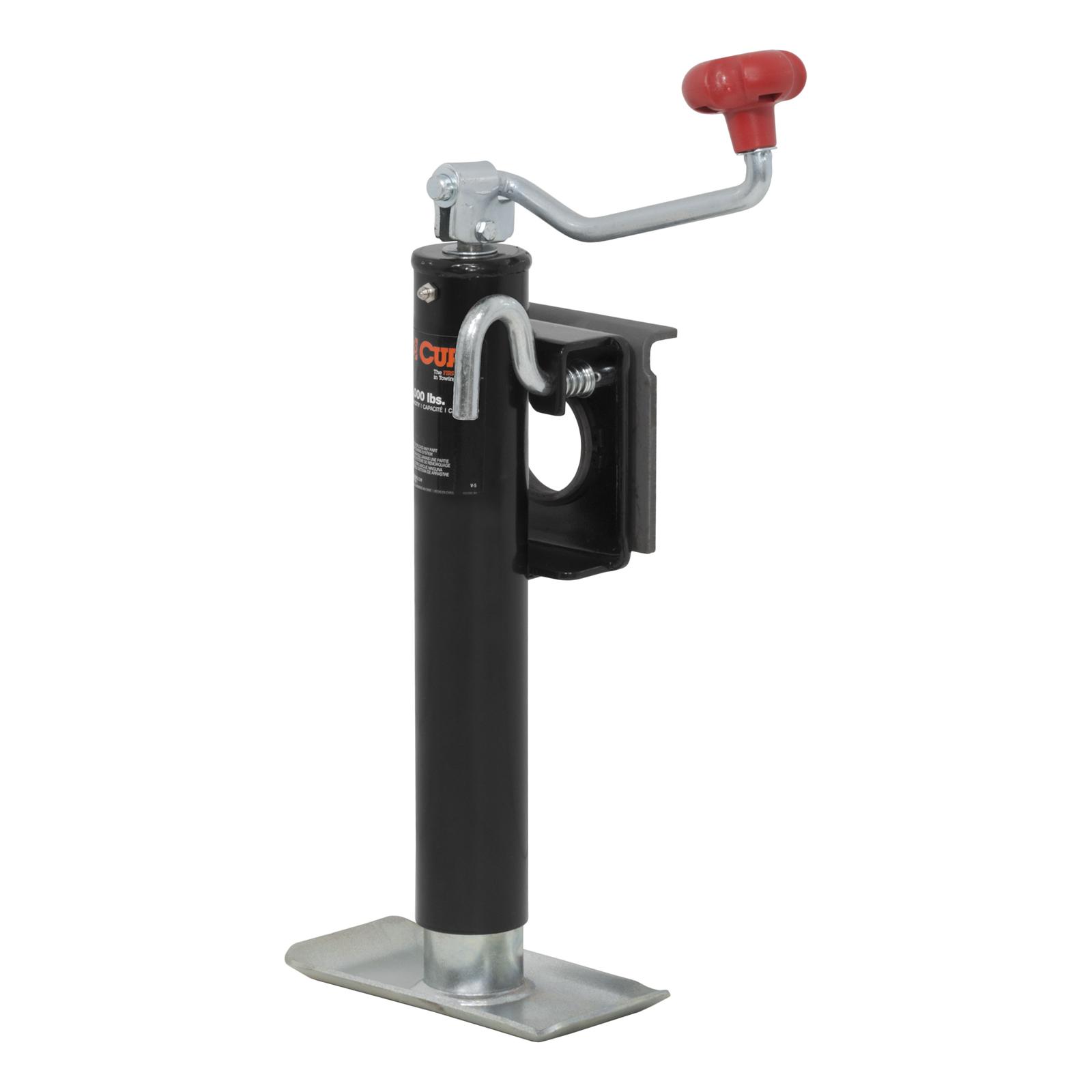 CURT Bracket Mount Swivel Jacks 28300 Trailer Jack, Swivel, 2,000 lb. Capacity, 10 in. Travel, Steel, Black, Top Wind, Each thumbnail 4