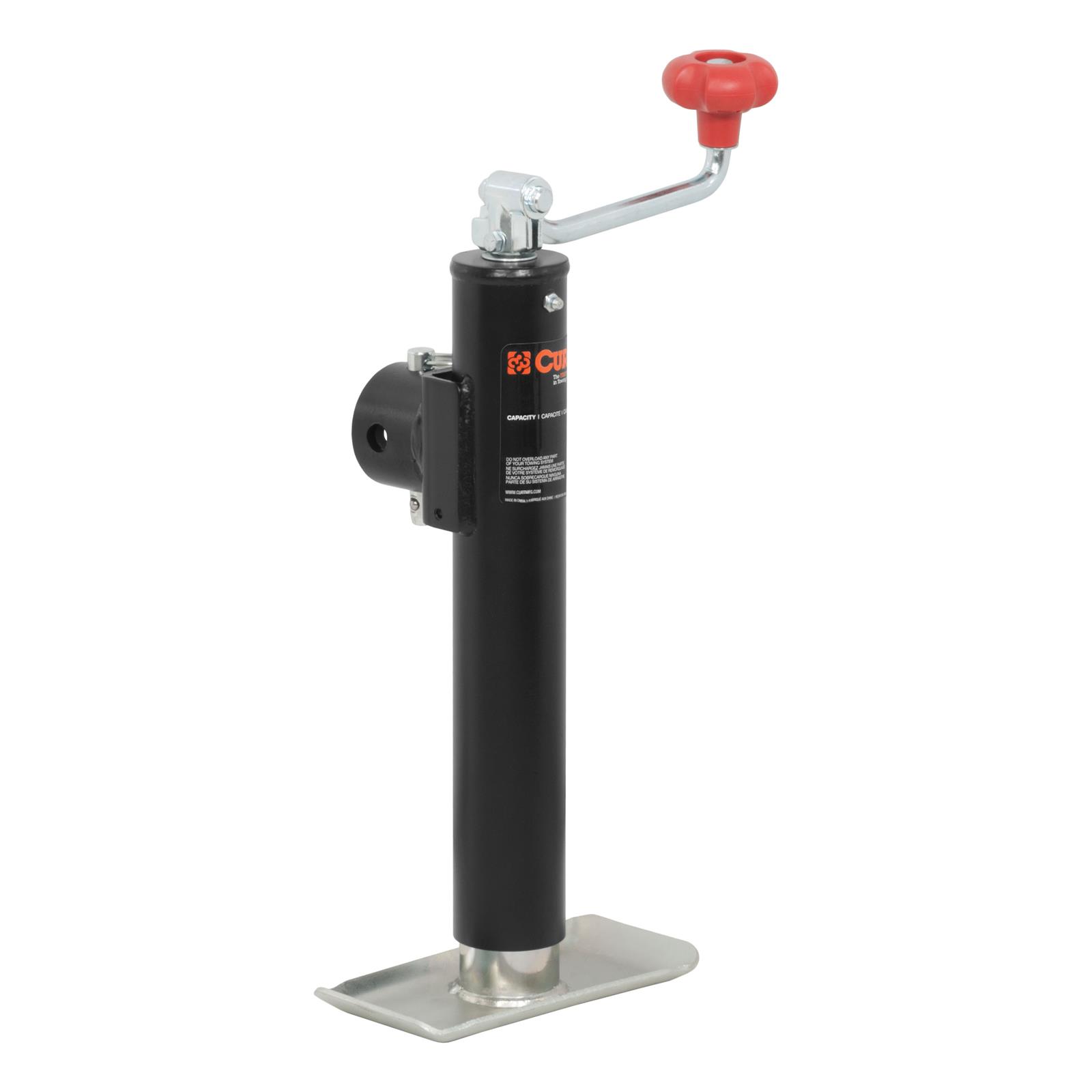CURT Pipe-Mount Swivel Jacks 28320 Trailer Jack, Pipe Mount, Weld On, 2,000 lb. Capacity, 10 in. Travel, Steel, Painted, Top Wind, Each thumbnail 2