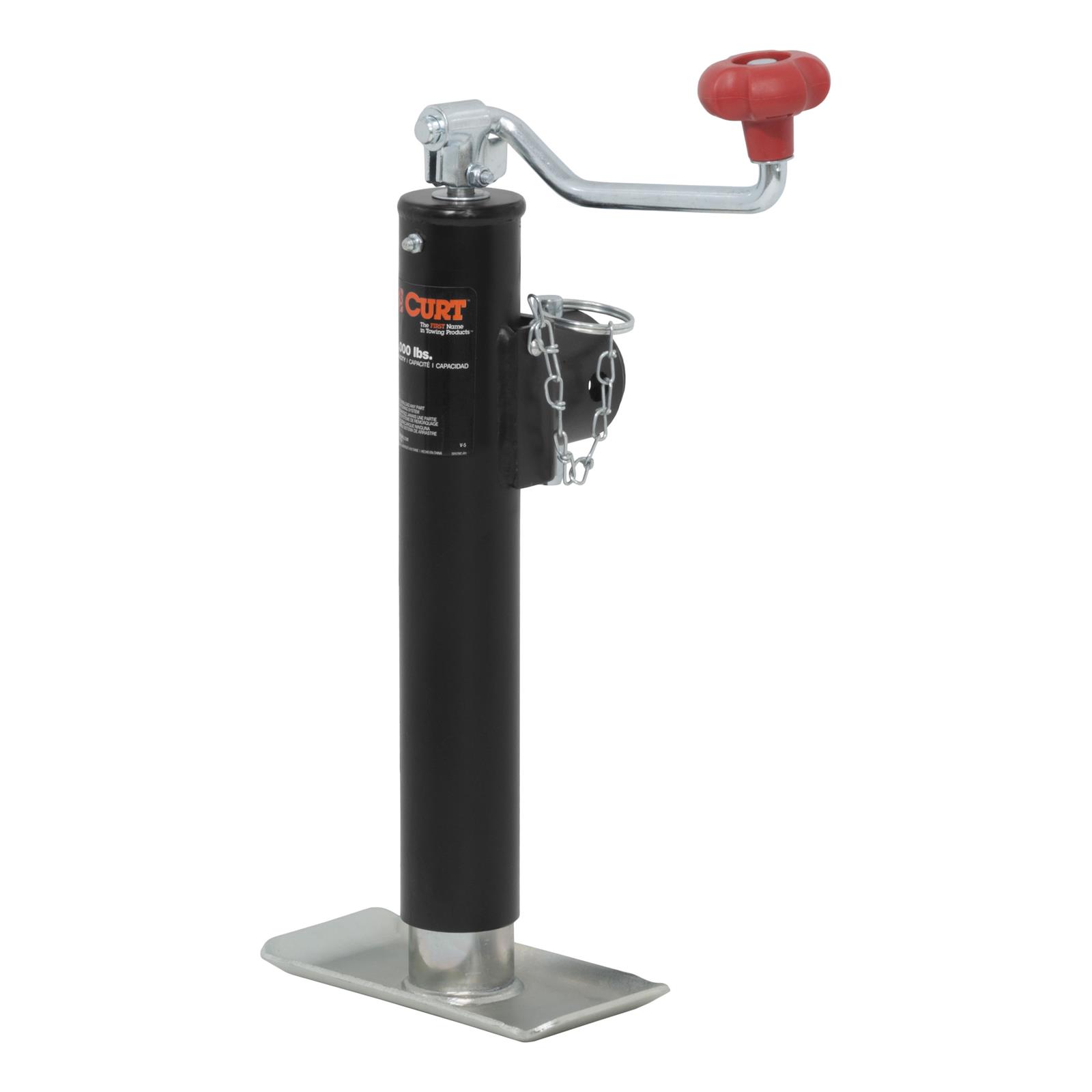 CURT Pipe-Mount Swivel Jacks 28320 Trailer Jack, Pipe Mount, Weld On, 2,000 lb. Capacity, 10 in. Travel, Steel, Painted, Top Wind, Each thumbnail 4