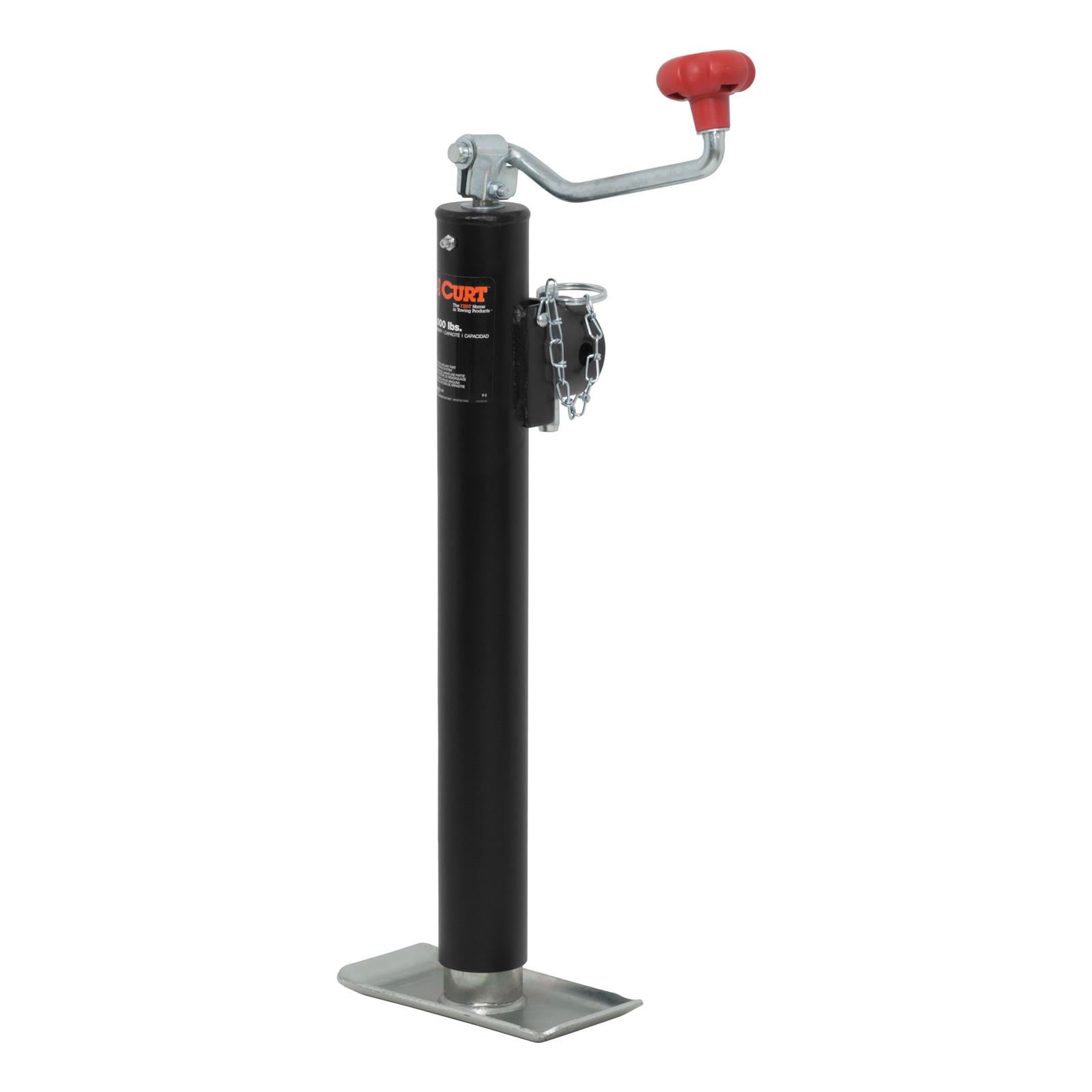 CURT Pipe-Mount Swivel Jacks 28323 Trailer Jack, Pipe Mount, Weld On, 2,000 lb. Capacity, 15 in. Travel, Steel, Painted, Top Wind, Each thumbnail 4