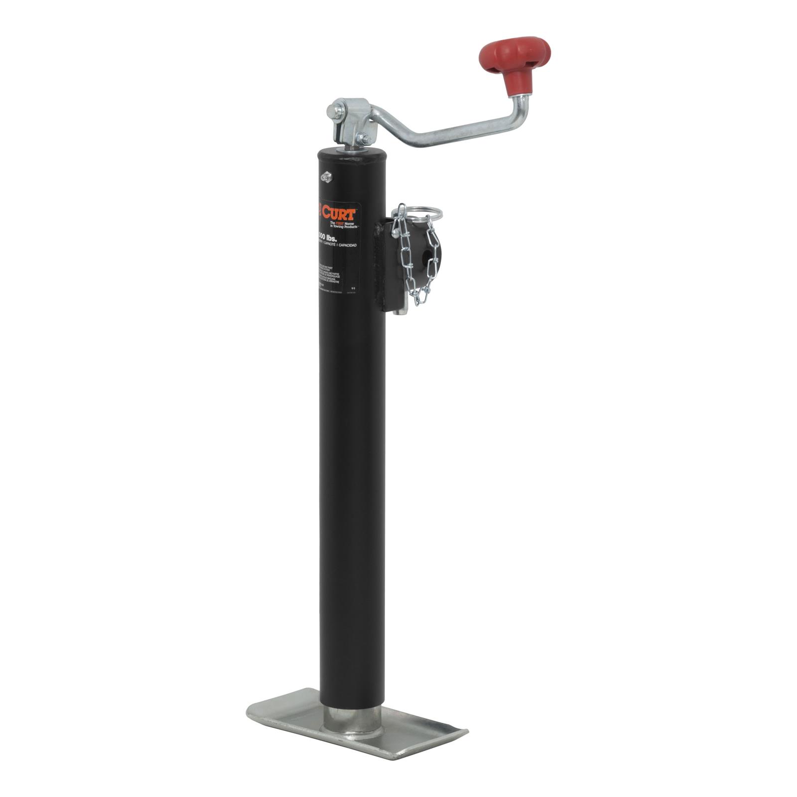 CURT Pipe-Mount Swivel Jacks 28323 Trailer Jack, Pipe Mount, Weld On, 2,000 lb. Capacity, 15 in. Travel, Steel, Painted, Top Wind, Each thumbnail 5