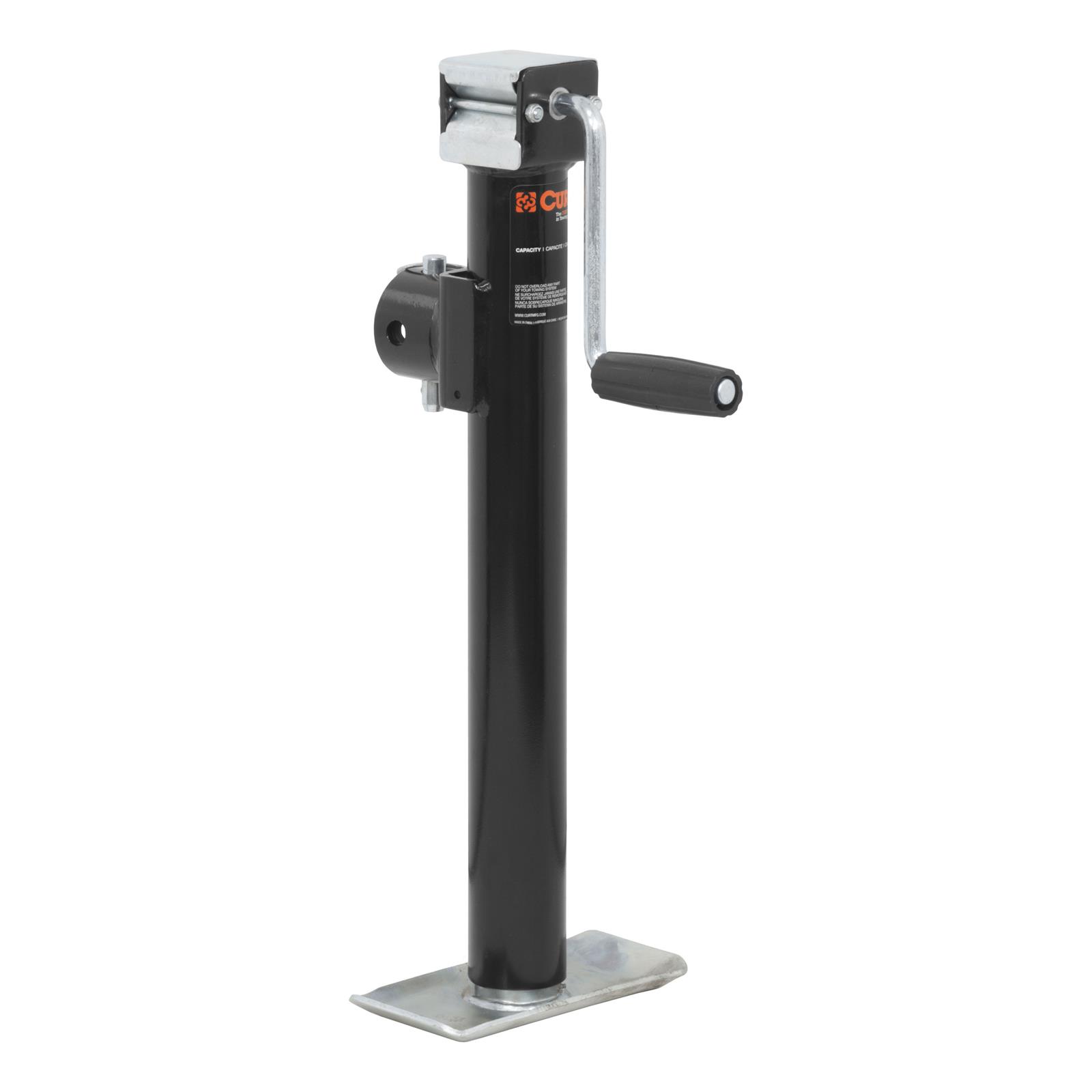 CURT Pipe-Mount Swivel Jacks 28324 Trailer Jack, Pipe Mount, Weld On, 2,000 lb. Capacity, 15 in. Travel, Steel, Painted, Side Wind, Each thumbnail 2