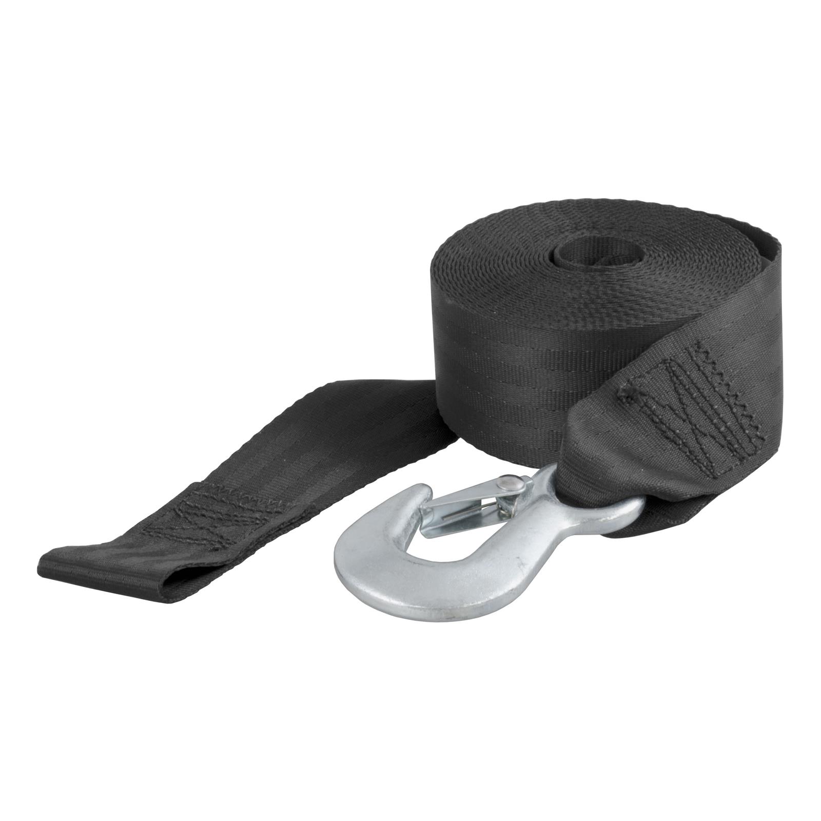 CURT Winch Straps 29007 Strap, 2 in. x 20 ft., Nylon, Black, 1,333 lbs. Work Load Limit, Marine, Each thumbnail 2