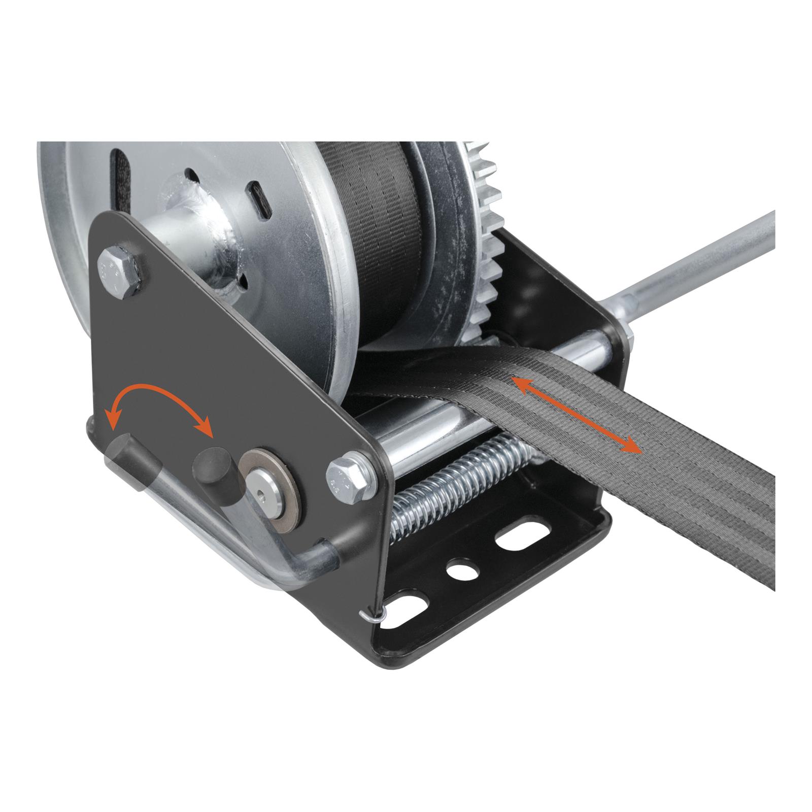 CURT Hand Winches 29427 Winch, Manual, 5.1:1 Gear Reduction Ratio, 1,700 lbs. Pull Rating, 8.00 in. Handle Length, Each thumbnail 2