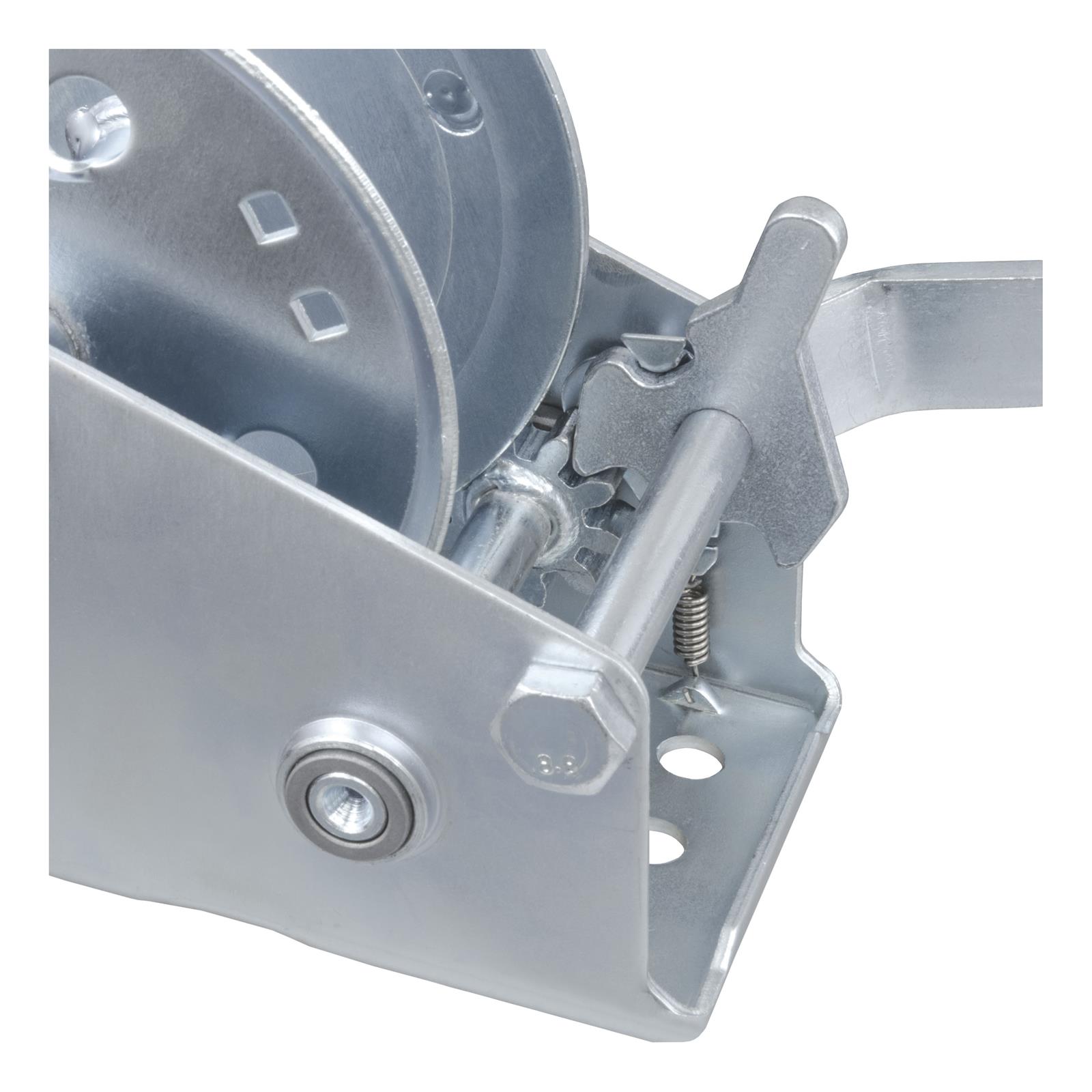 CURT Hand Winches 29435 Winch, Manual, 1,400 lbs. Pull Rating, 7.50 in. Handle Length, 20 ft. Length Winch Strap with Hook, Each thumbnail 2