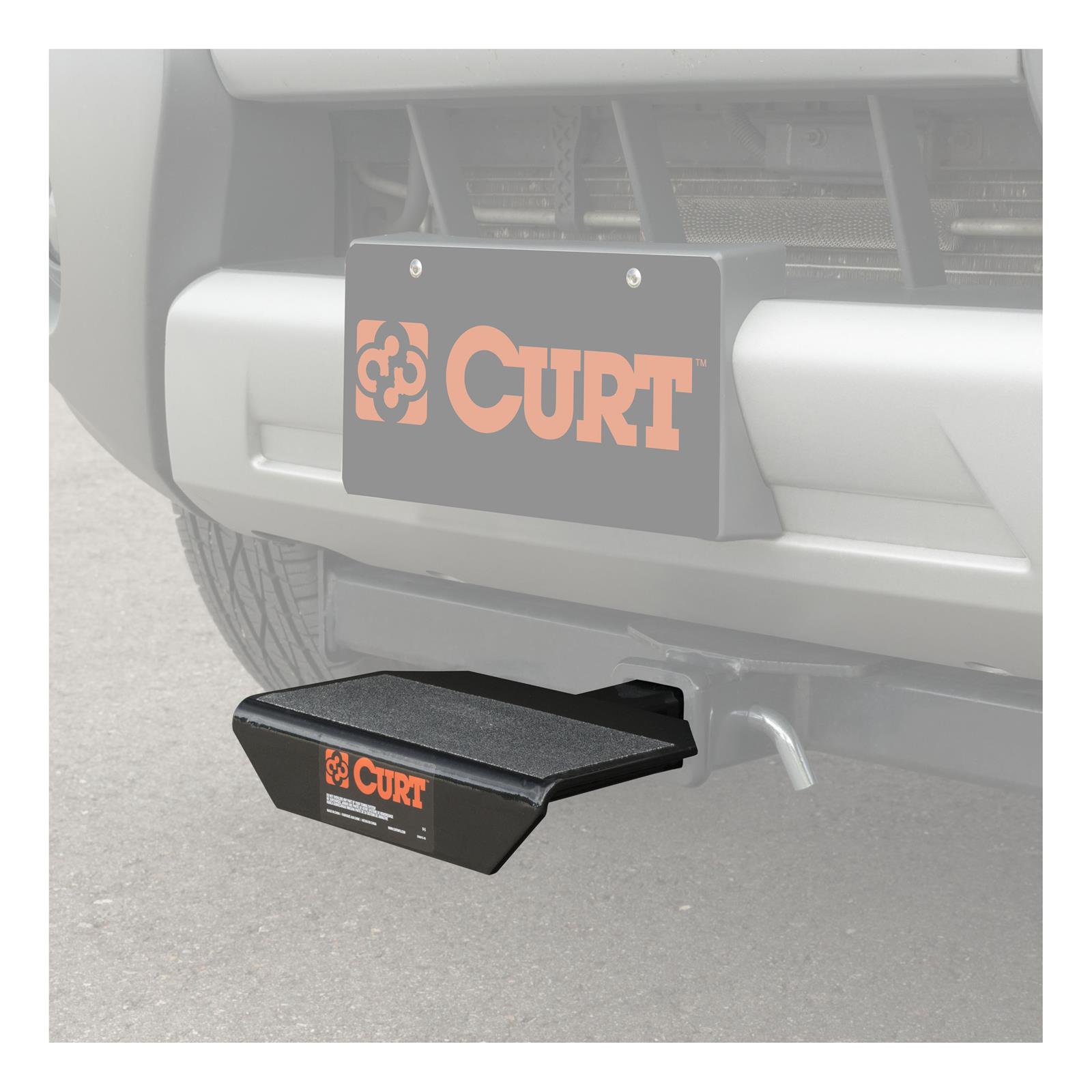 CURT Step Pads 31001 Truck Steps, Receiver Hitch Pad, Black Powdercoated, Anti-Skid, 2 in. Receiver, Universal, Each thumbnail 3