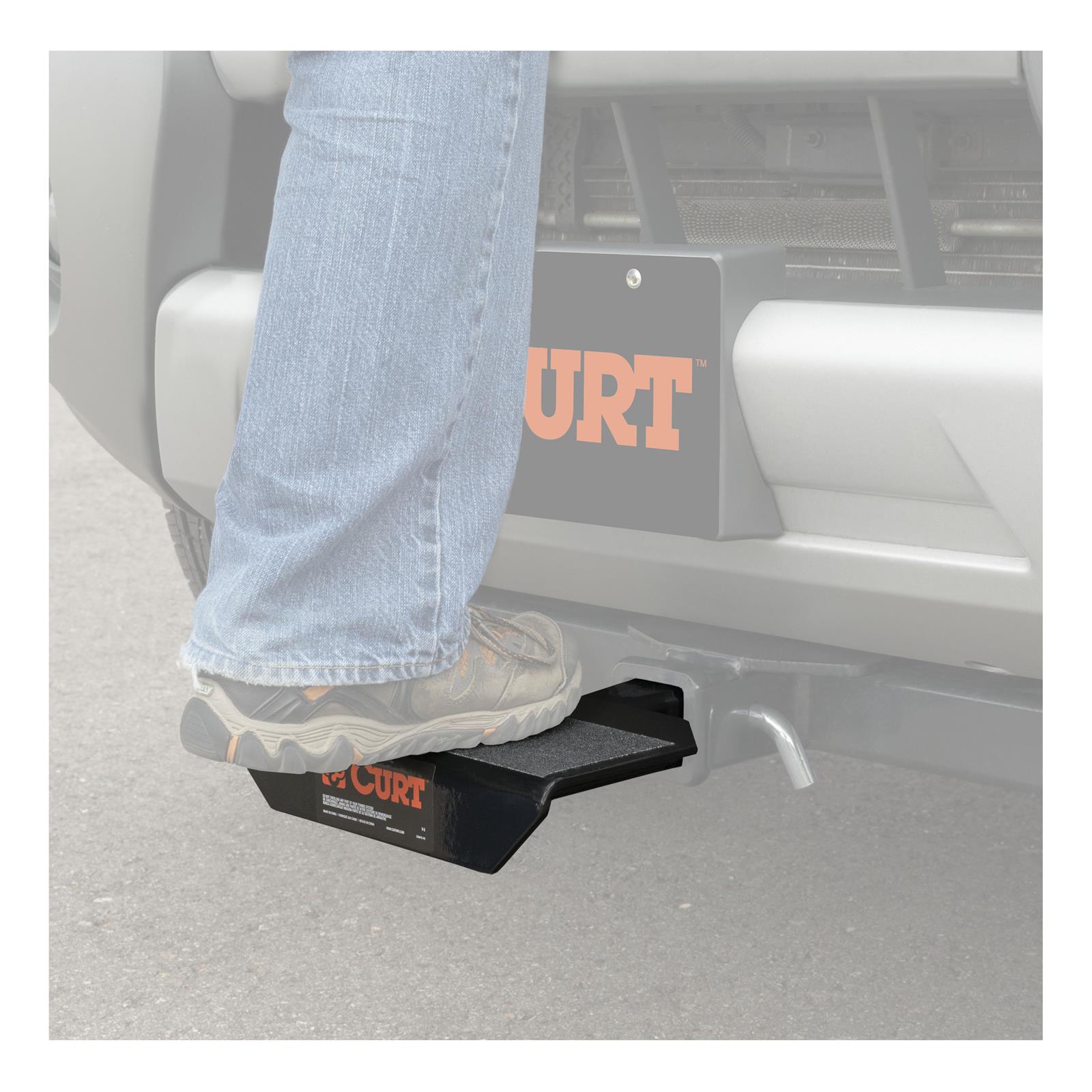 CURT Step Pads 31001 Truck Steps, Receiver Hitch Pad, Black Powdercoated, Anti-Skid, 2 in. Receiver, Universal, Each thumbnail 4