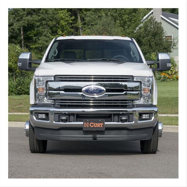 CURT Receiver Hitches for 2017-2025 F-250 SUPER DUTY, F-350 2017-2019 F-450 DUTY - 31078 Hitch, Front Location, 2 in. Receiver, Square Tube Welded, Black Powdercoated, Ford, Each thumbnail 3