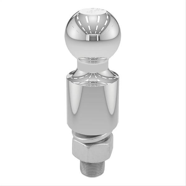 CURT Hitch Balls 40034 Ball, Chrome, 2 in. Ball, 1 in. Diameter Shank, 2.125 in. Length Shank, 6,000 lbs., Each