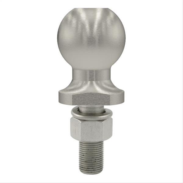 CURT Hitch Balls 40052 Ball, Stainless Steel, 2 in. Ball, 0.750 in. Diameter Shank, 2.125 in. Length Shank, 3,500 lbs., Each