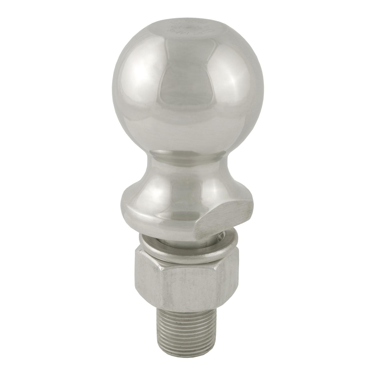 CURT Hitch Balls 40054 Ball, Stainless Steel, 2 5/16 in. Ball, 1 in. Diameter Shank, 2.125 in. Length Shank, 7,500 lbs., Each
