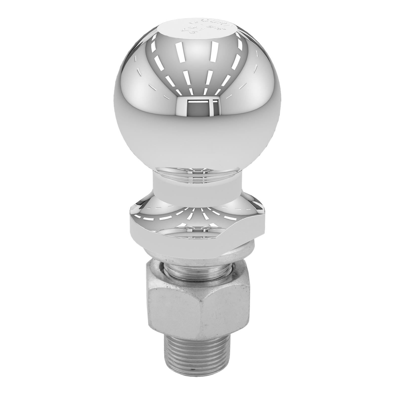 CURT Hitch Balls 40067 Ball, Chrome, 2 5/16 in. Ball, 1 in. Diameter Shank, 2.125 in. Length Shank, 7,500 lbs., Each