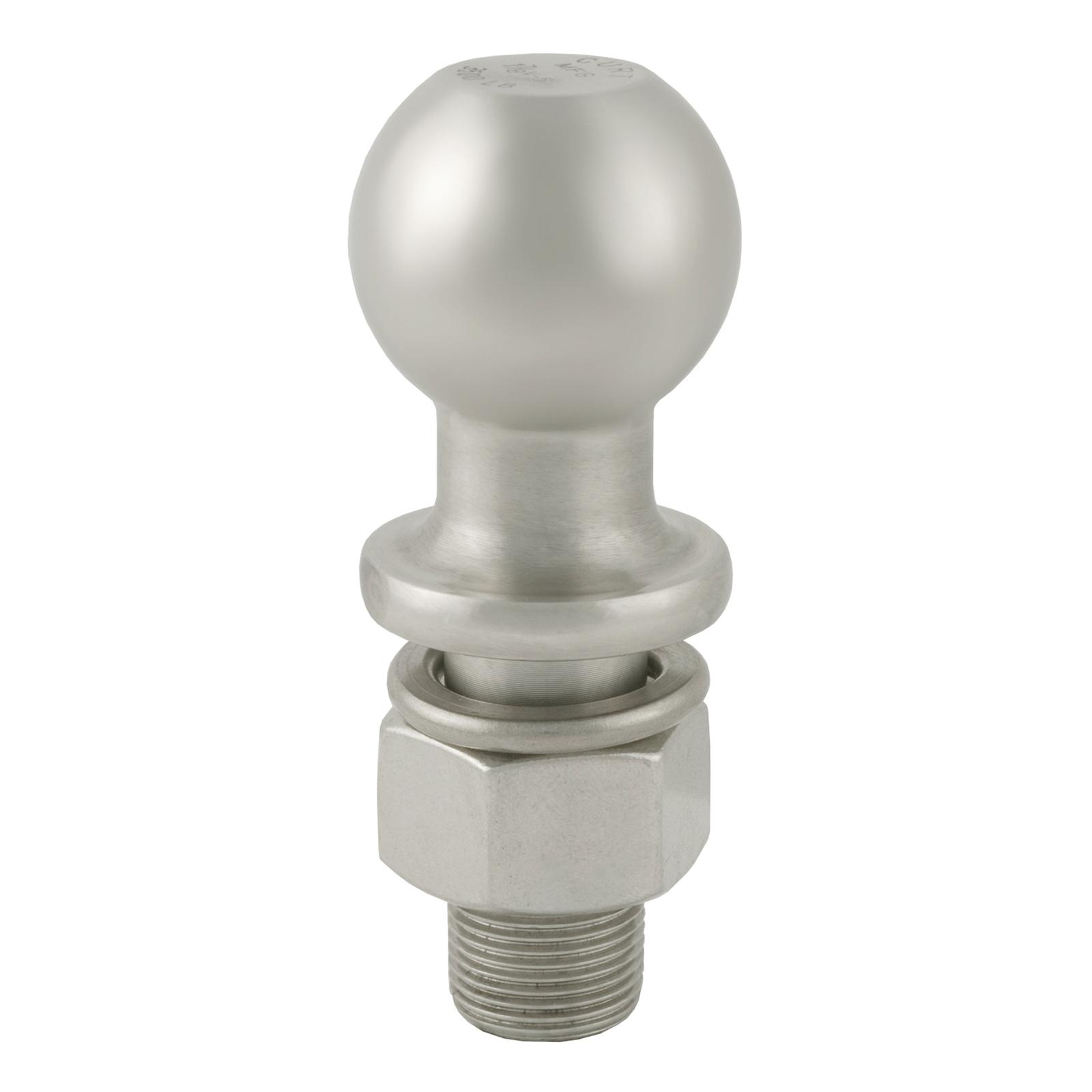CURT Hitch Balls 40081 Ball, Stainless Steel, 1 7/8 in. Ball, 1 in. Diameter Shank, 2.125 in. Length Shank, 3,500 lbs., Each thumbnail 2