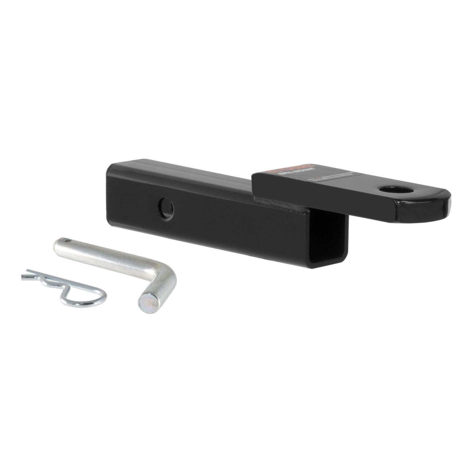 CURT Powdercoated Ball Mounts 45012 Receiver Hitch Mount, Steel, Black, 2 in. Square, 2 in. Drop, .750 in Rise, 8.25 in Length, Each thumbnail 2