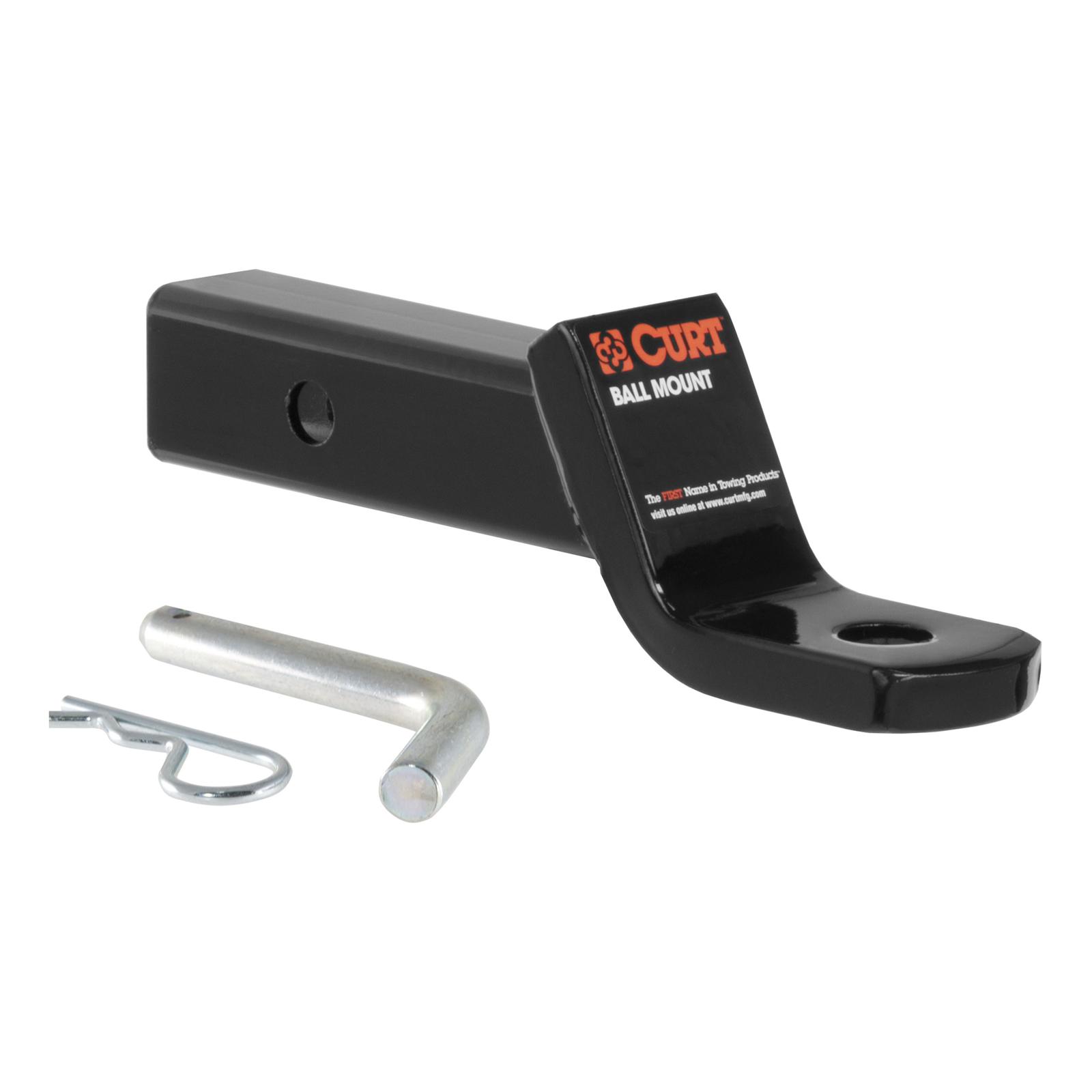 CURT Powdercoated Ball Mounts 45032 Receiver Hitch Mount, Steel, Black, 2 in. Square, 2 in. Drop, .750 in Rise, 8.25 in Length, Each thumbnail 2