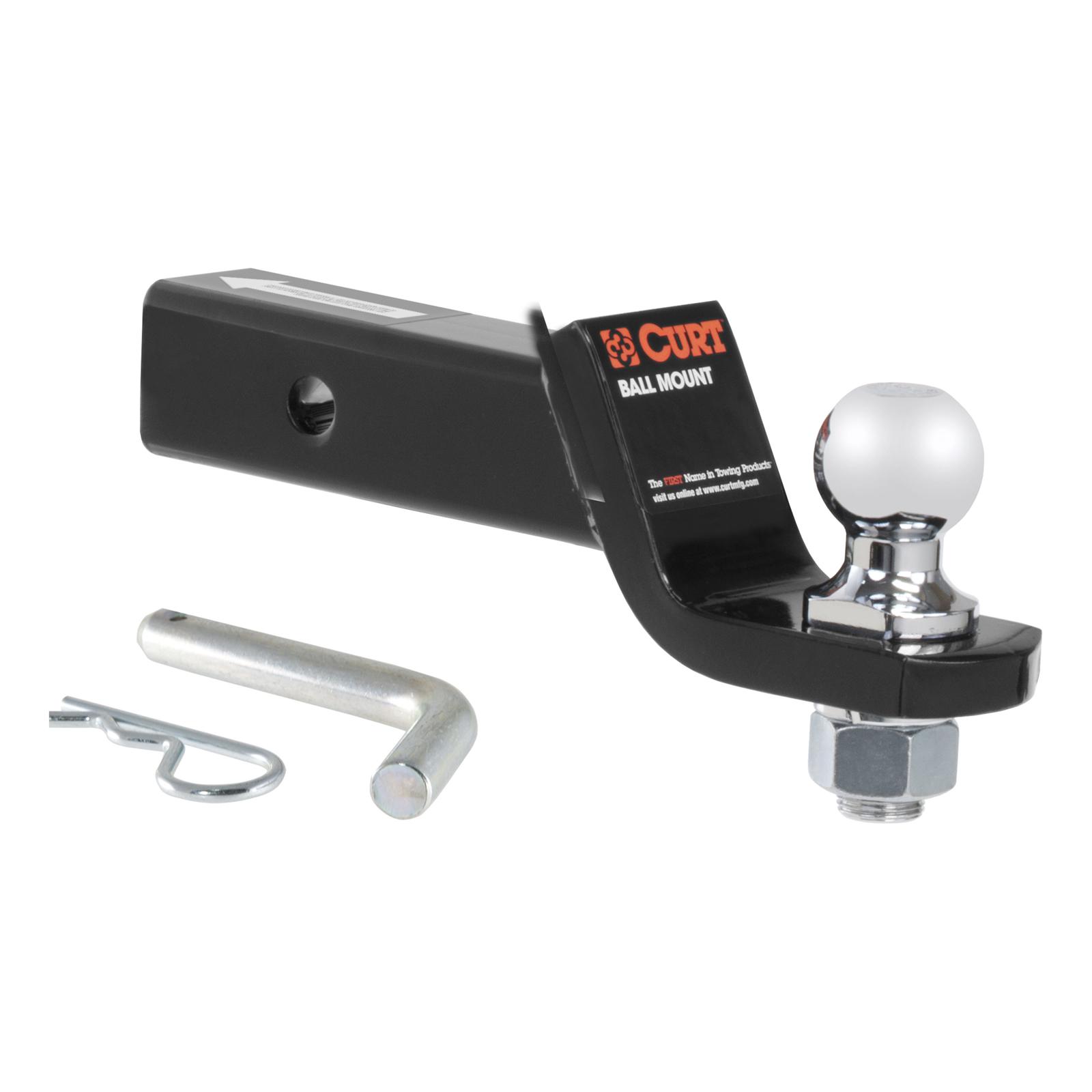 CURT Ready-Tow Ball Mounts 45034 Receiver Hitch Mount, Trailer Hitch Mount, Loaded Mount, 2 in.Drop thumbnail 2