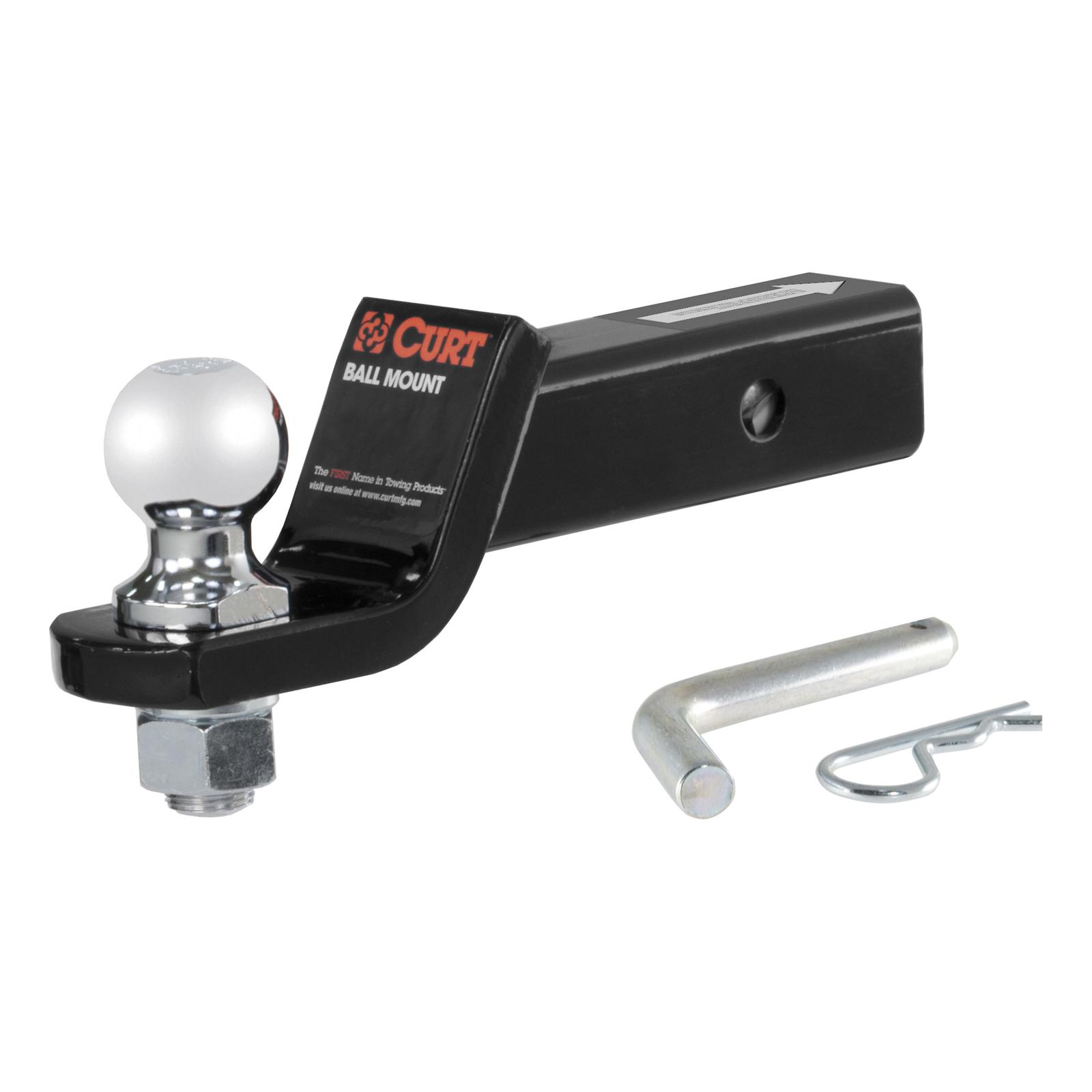 CURT Ready-Tow Ball Mounts 45037 Receiver Hitch Mount, Loaded Mount, 2 in. Drop, Set of 3 thumbnail 2