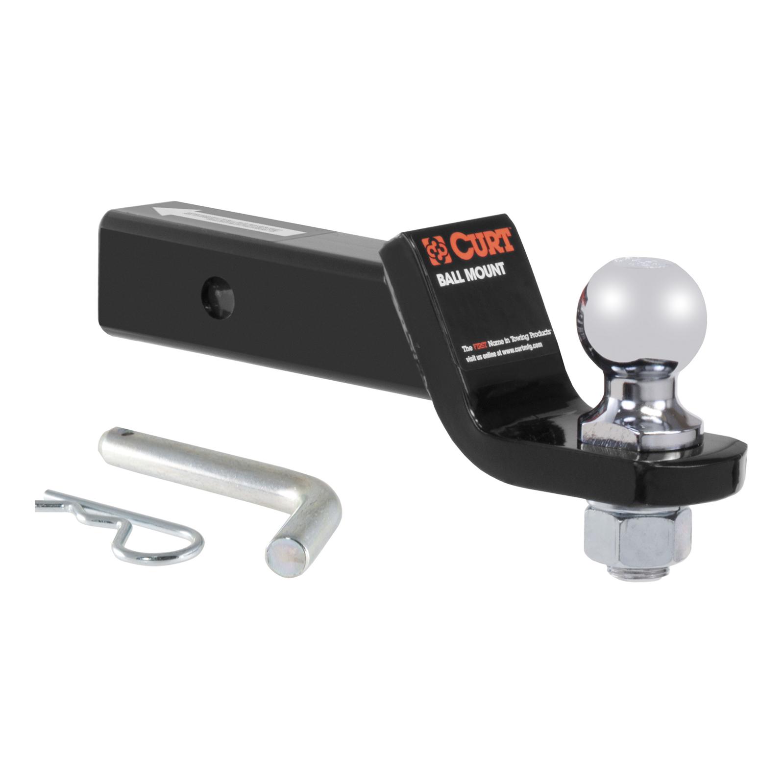 CURT Ready-Tow Ball Mounts 45037 Receiver Hitch Mount, Loaded Mount, 2 in. Drop, Set of 3 thumbnail 3