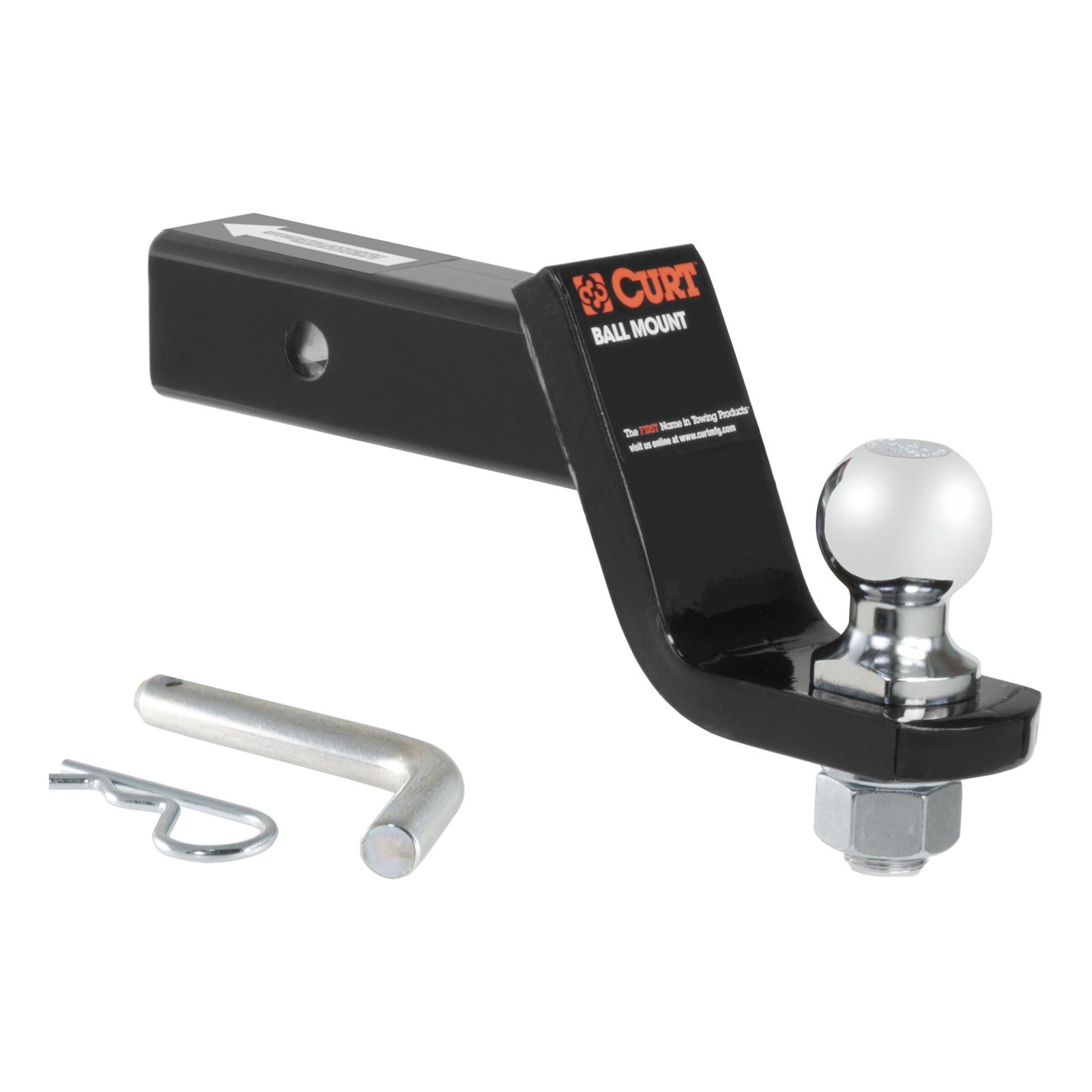 CURT Ready-Tow Ball Mounts 45057 Receiver Hitch Mount Kit, Includes 2 in. Ball, Mount, Pin, Clip, Set of 3 thumbnail 4