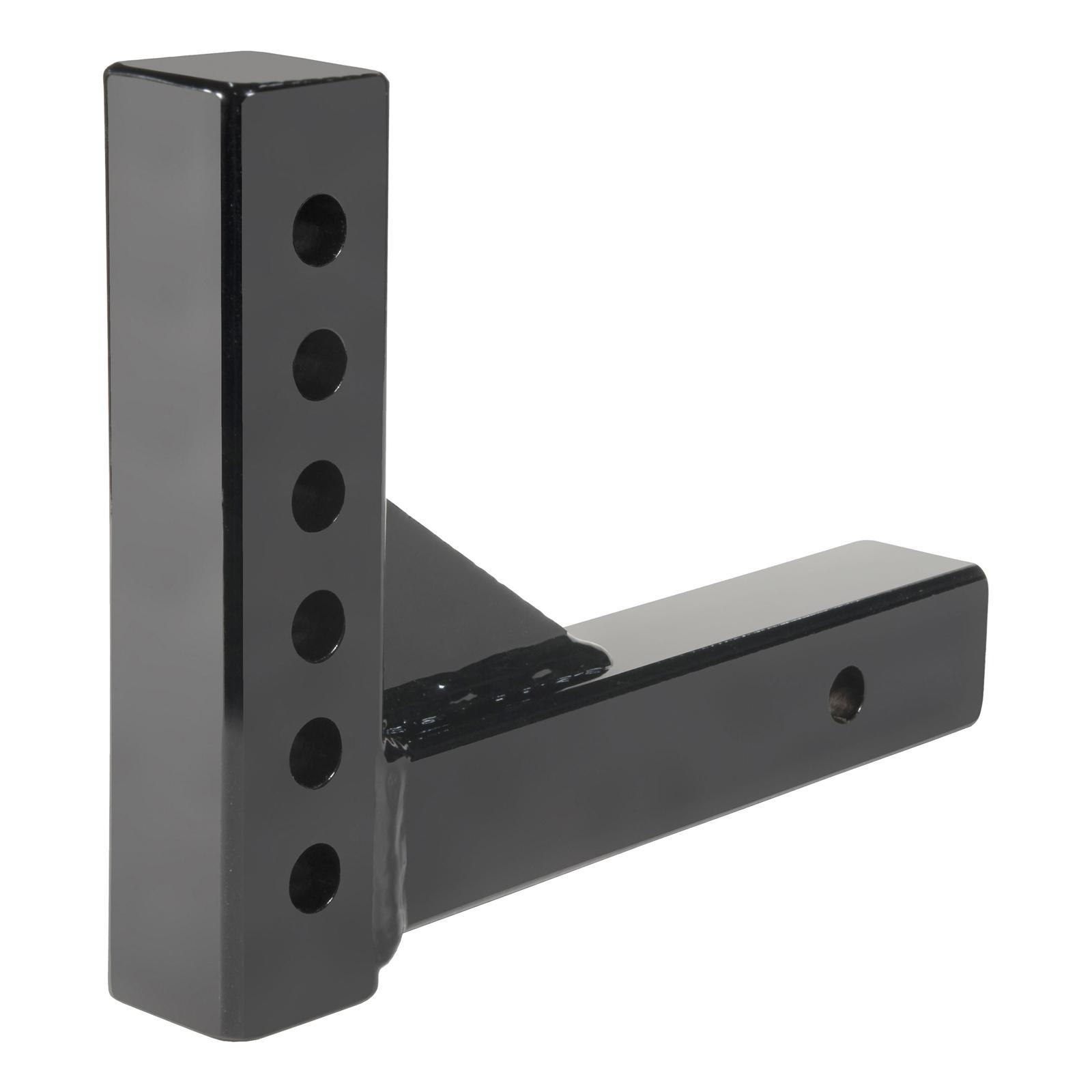 CURT Adjustable Ball Mounts 45059 Receiver Hitch Mount, Adjustable, 2 in. Square, 5 3/4 in. Drop, 5 3/4 in. Rise, Steel, Black Powdercoated, Each thumbnail 3