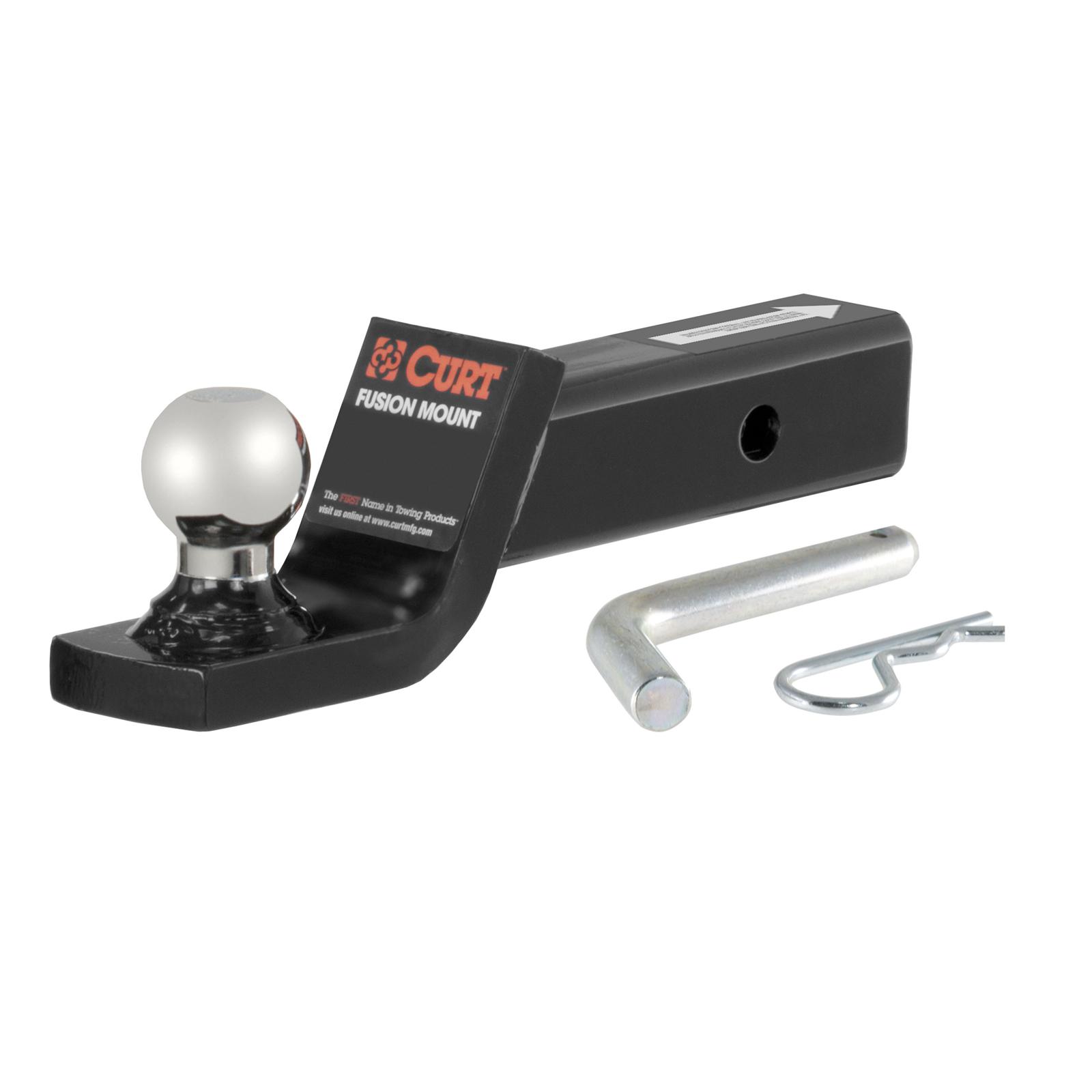CURT Fusion Mount Ball Mounts 45131 Receiver Hitch Mount, Mount, 2 in. Drop, 1 7/8 in. Ball, Each