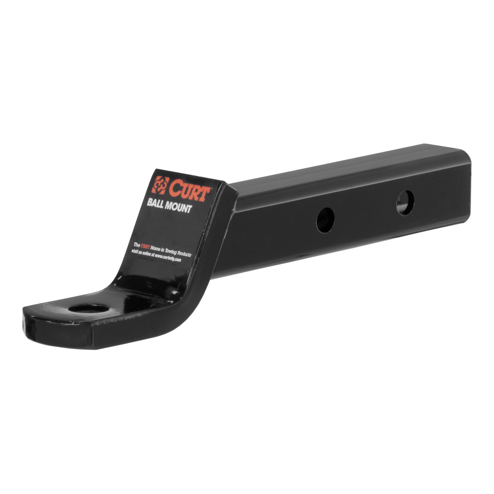 CURT Dual-Length Ball Mounts 45220 Receiver Hitch Mount, Black, 2 in. Square, 2 in. Drop, .750 in. Rise, 7.50 in. or 10.50 in. Length, Each thumbnail 2
