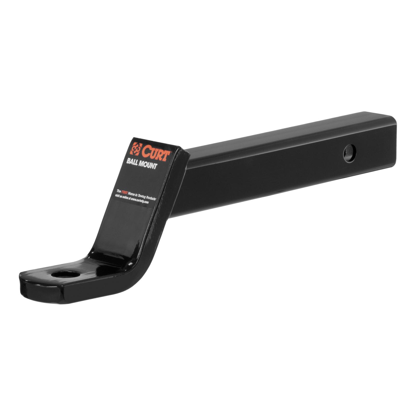 CURT Powdercoated Ball Mounts 45270 Receiver Hitch Mount, Steel, Black, 2 in. Square, 4 in. Drop, 2 in. Rise, 12.25 in. Length, Each thumbnail 2