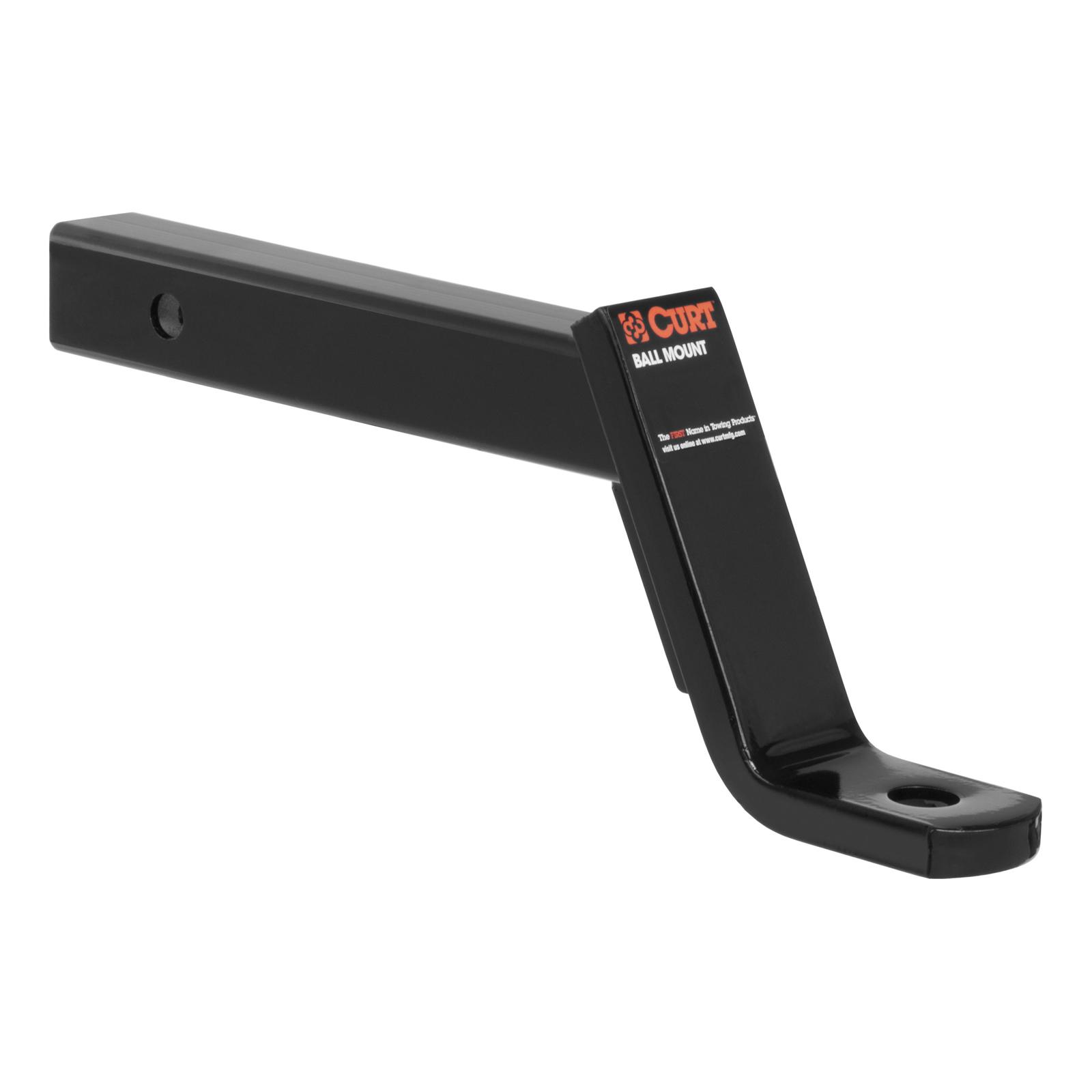 CURT Powdercoated Ball Mounts 45280 Receiver Hitch Mount, Steel, Black, 2 in. Square, 6 in. Drop, 4 in. Rise, 14.25 in. Length, Each thumbnail 2