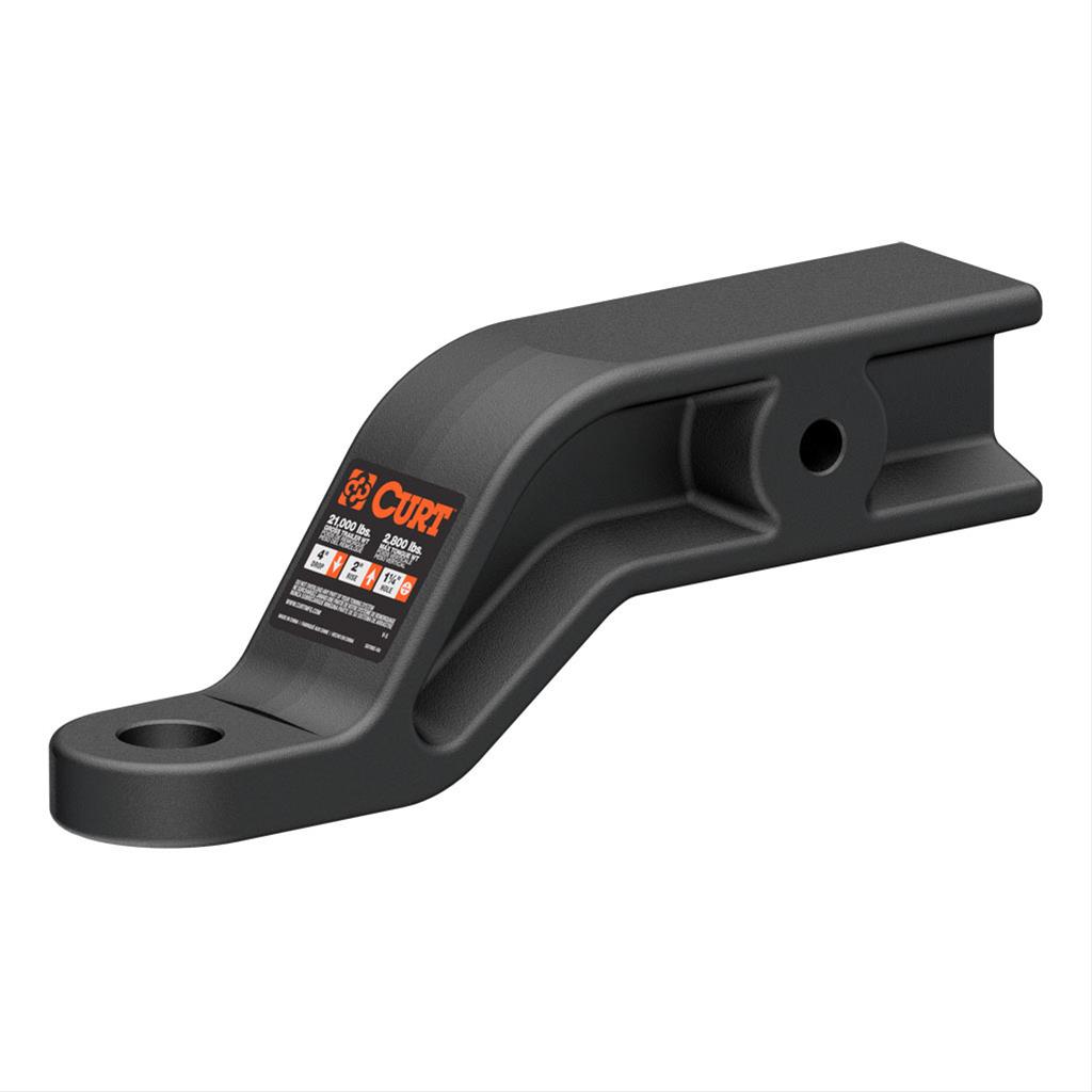 CURT Magnum One-Piece Forged Ball Mounts 45430 Receiver Hitch Mount, Carbide, 3 in. Square, 4 in. Drop, 2 in. Rise, 9 in. Length, Each