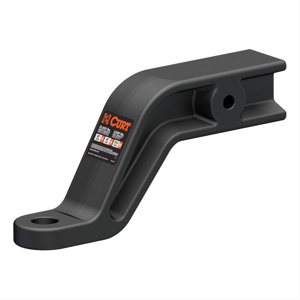 CURT Magnum One-Piece Forged Ball Mounts 45431 Receiver Hitch Mount, Carbide, 3 in. Square, 6 in. Drop, 4 in. Rise, 10 in. Length, Each
