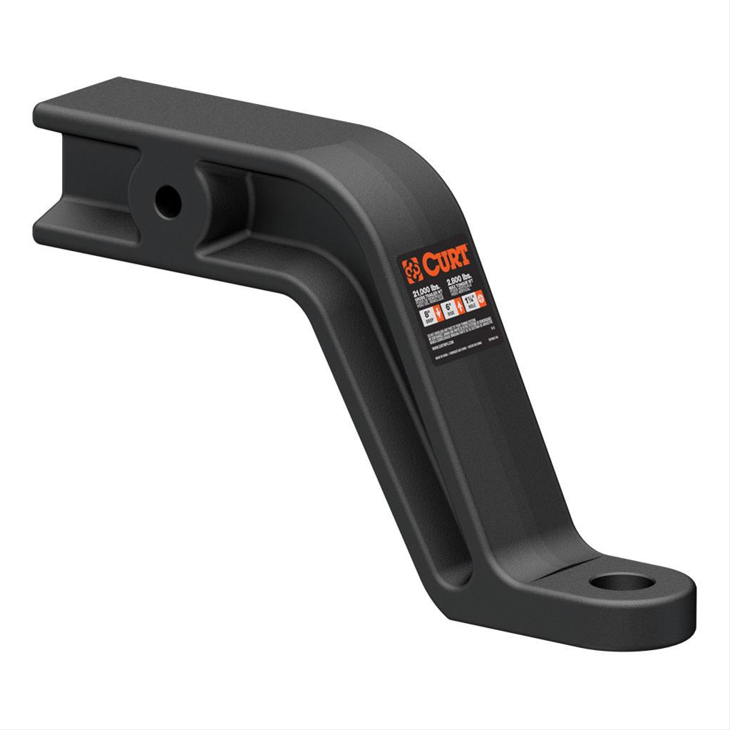 CURT Magnum One-Piece Forged Ball Mounts 45432 Receiver Hitch Mount, Carbide, 3 in. Square, 8 in. Drop, 6 in. Rise, 10.50 in. Length, Each thumbnail 3