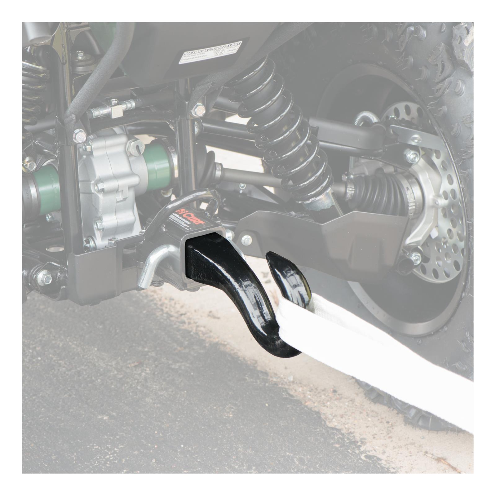 CURT Tow Hooks 45500 Hook, Steel, Black Powdercoated, 10.00 in. Overall Length, Fits 2 in. Receiver, Each thumbnail 4
