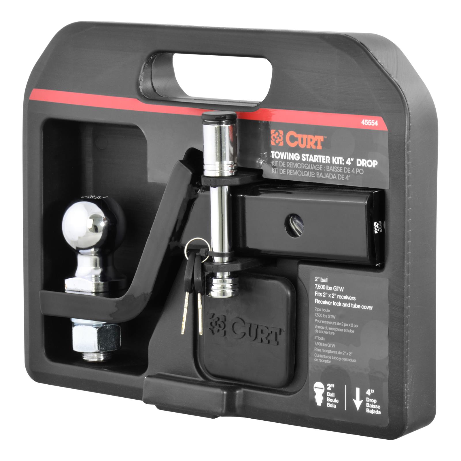 CURT Powdercoated Ball Mounts 45554 TOWING STARTER KIT thumbnail 2