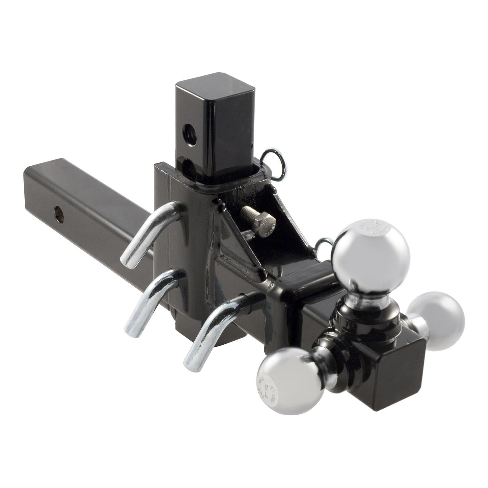 CURT Tri-Ball Ball Mounts 45799 Receiver Hitch Mount, Adjustable Mount, Each